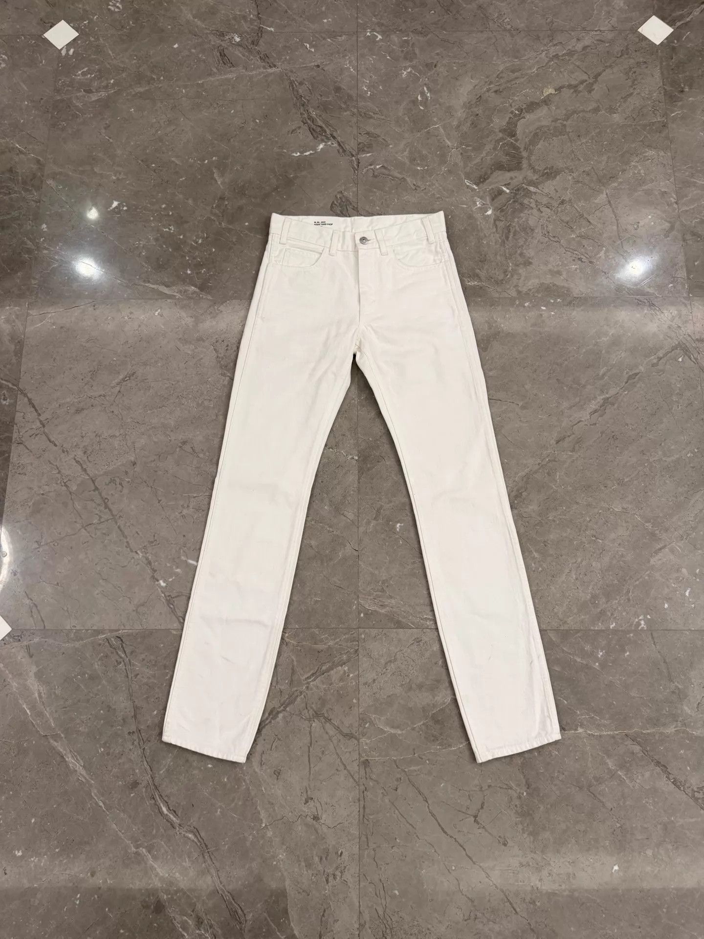 Celine Celine Hedi Slimane 003 Straight White Jeans 27 Size 27" / US 4 / IT 40 - 1 Thumbnail