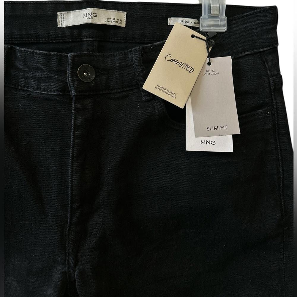 Designer MNG Slim Fit Black Jeans - Committed Collection Size US 40 / EU 56 - 2 Thumbnail