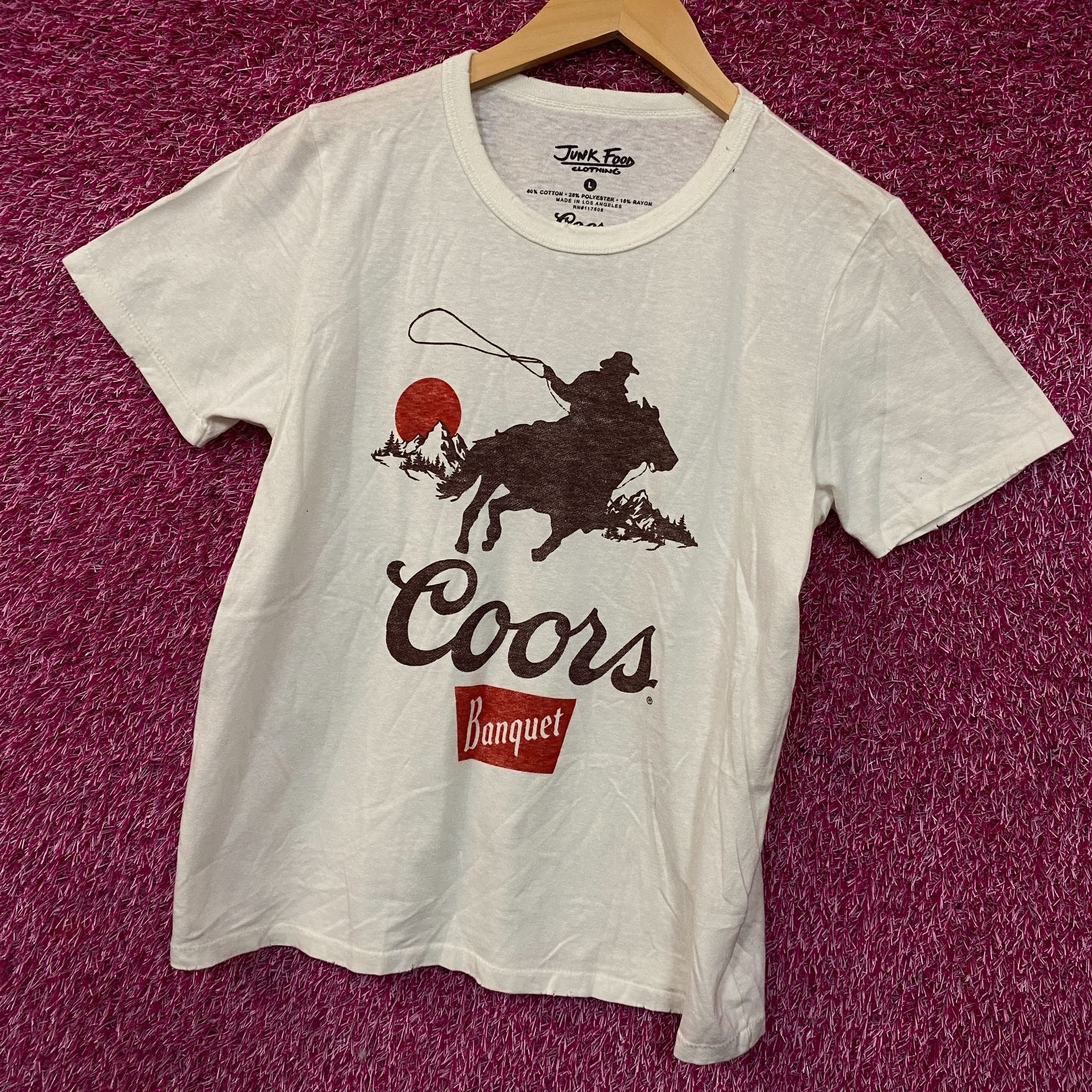 Junk Food Junk Food Clothing Coors Banquet Cowboy Vintage Style Graphi Size L / US 10 / IT 46 - 3 Thumbnail