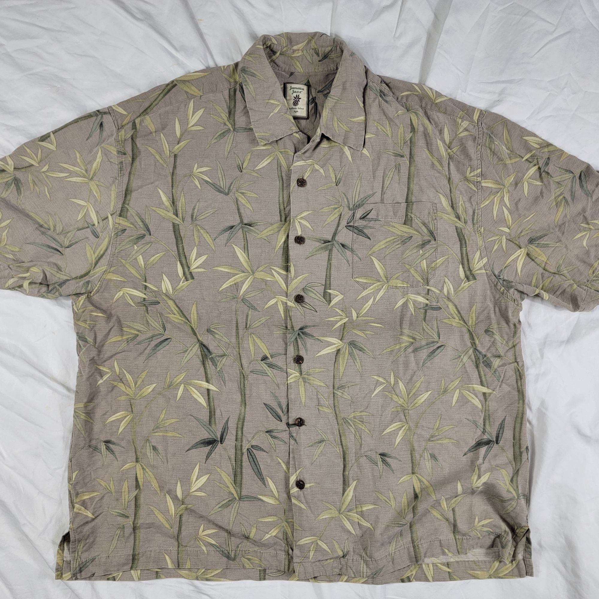 Other Jamaica Jaxx Mens 2XL XXL Brown Button Down Shirt Bamboo Pri Size US XXL / EU 58 / 5 - 1 Thumbnail