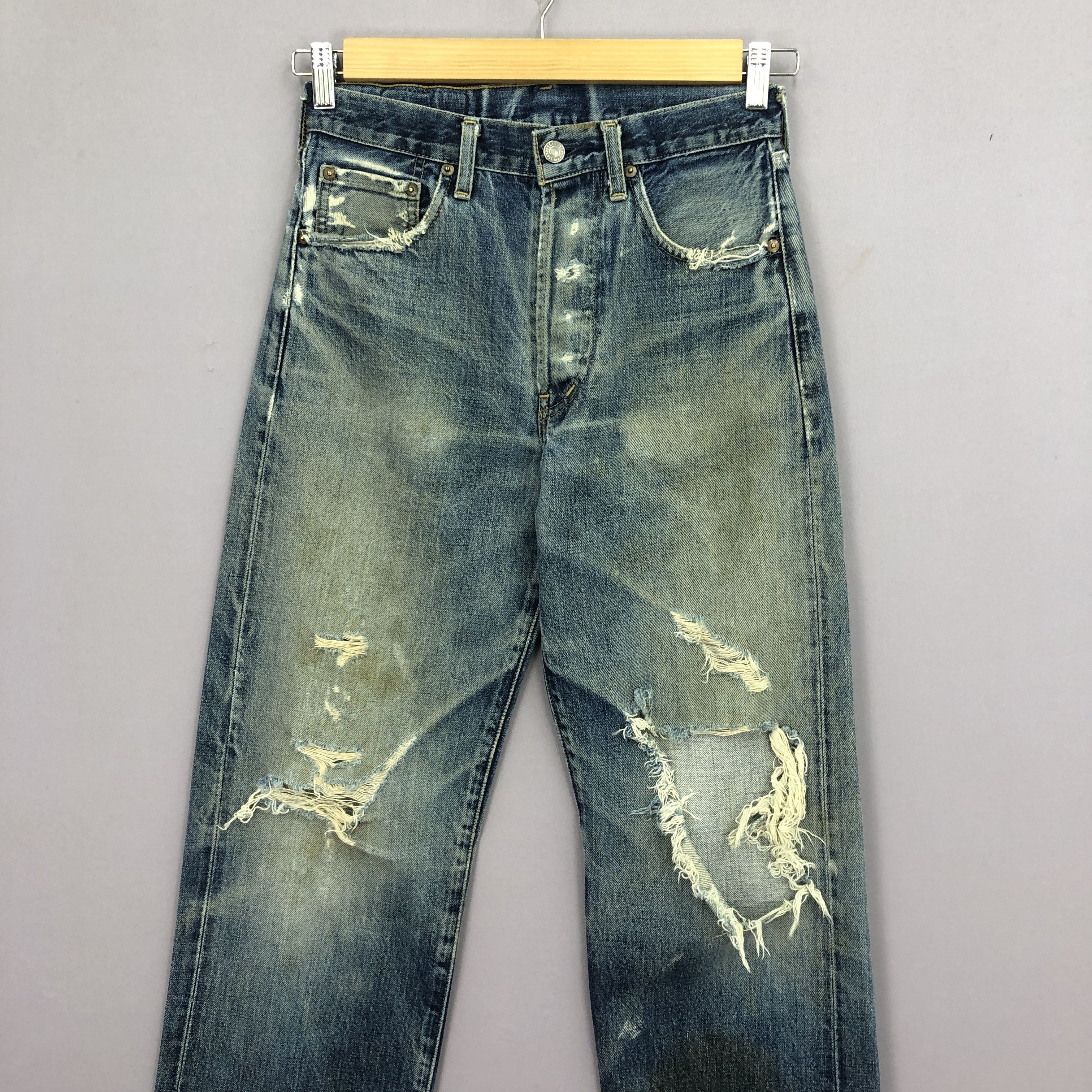 Levi's Vintage Levis 503B Selvedge Jeans Distressed Denim GF30268 Size 28" / US 6 / IT 42 - 3 Thumbnail