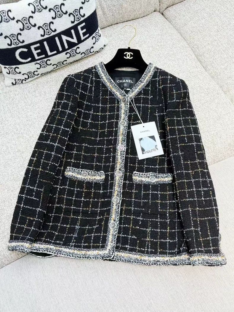 Chanel Chanel Current Series Robot Black Plaid Gold Rolled Edge W Size XS / US 0-2 / IT 36-38 - 2 Thumbnail