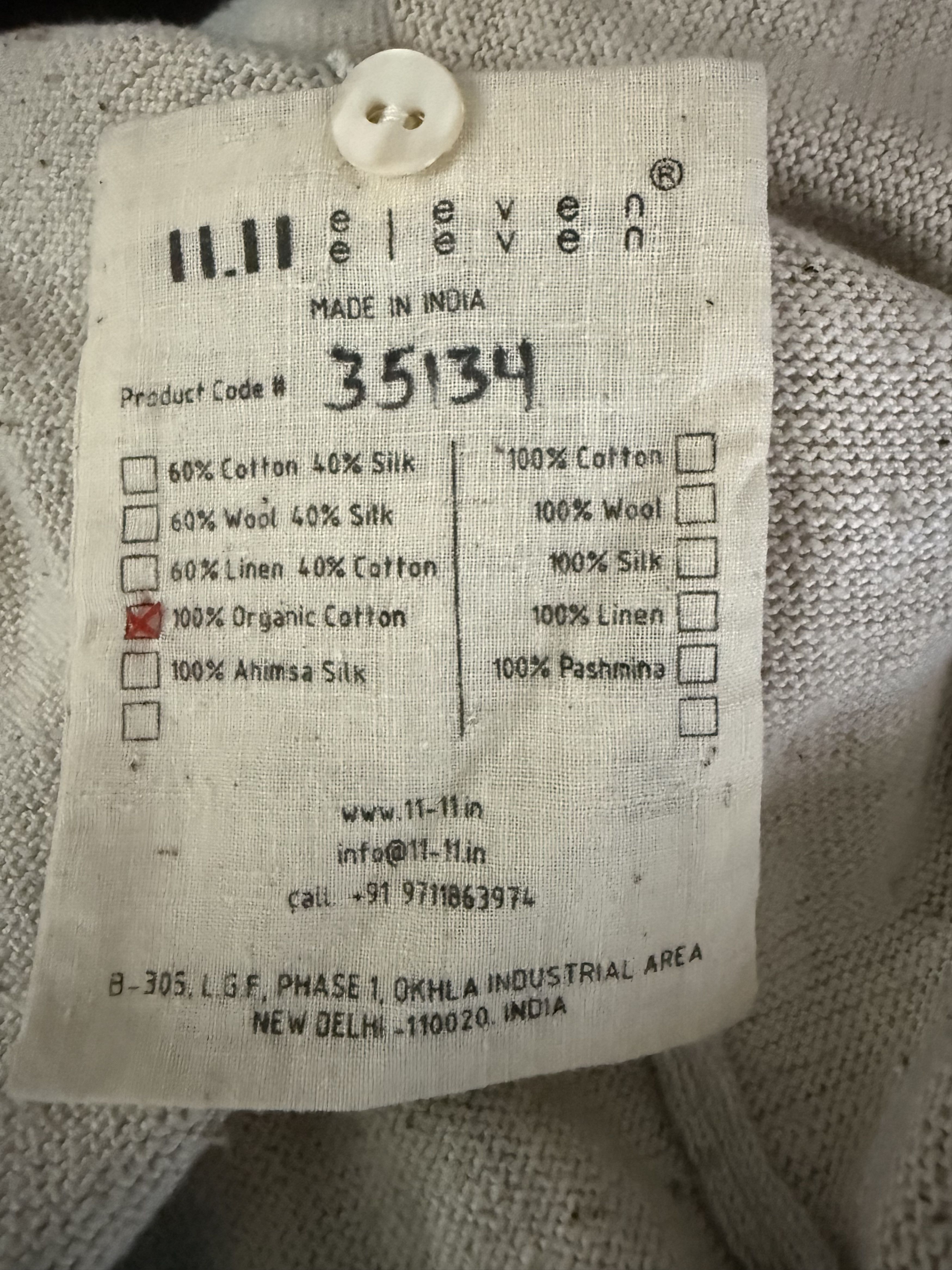 11.11 / eleven eleven Natural Indigo Handwoven Oversized Tunic Size US L / EU 52-54 / 3 - 19 Thumbnail