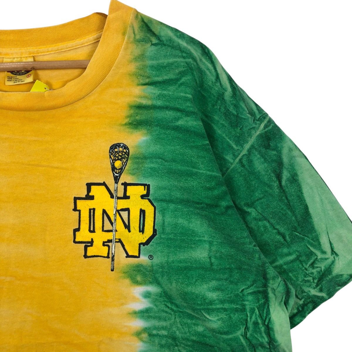 Vintage Vintage 90s Notre Dame LACROSSE Irish NCAA Tye Dye T Shirt Size US L / EU 52-54 / 3 - 5 Thumbnail