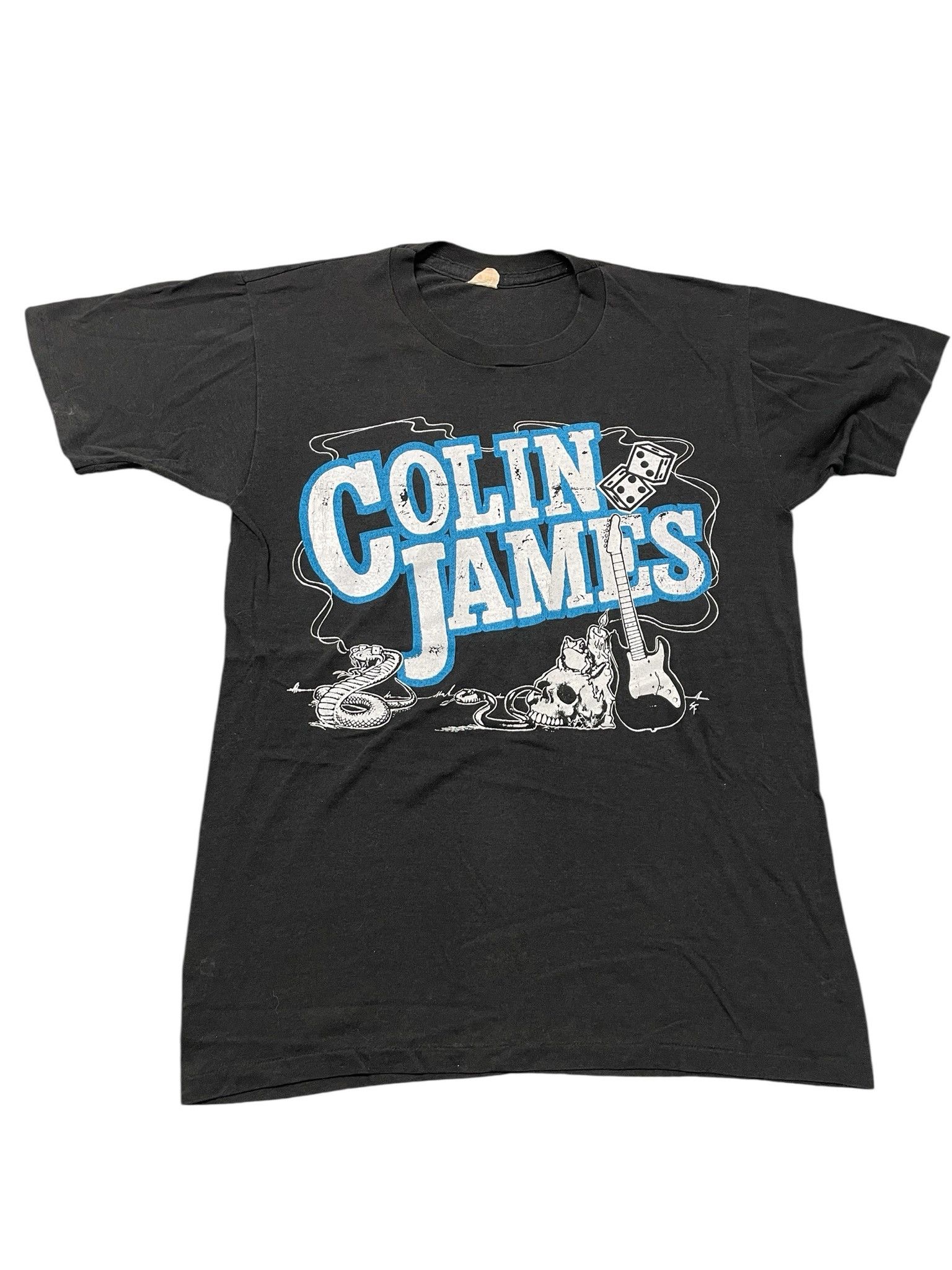 &SONS Vintage 90s Colin James Single Stitch Band T-Shirt Size US L / EU 52-54 / 3 - 1 Thumbnail