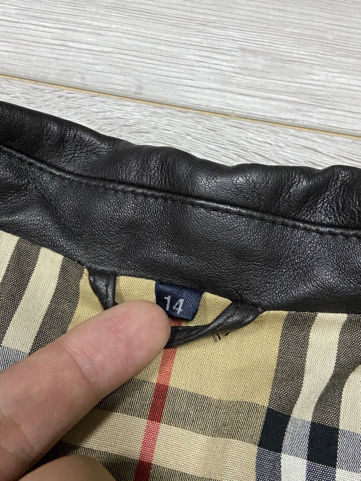Burberry Burberry leather jacket nova check zip wool Size L / US 10 / IT 46 - 11 Thumbnail