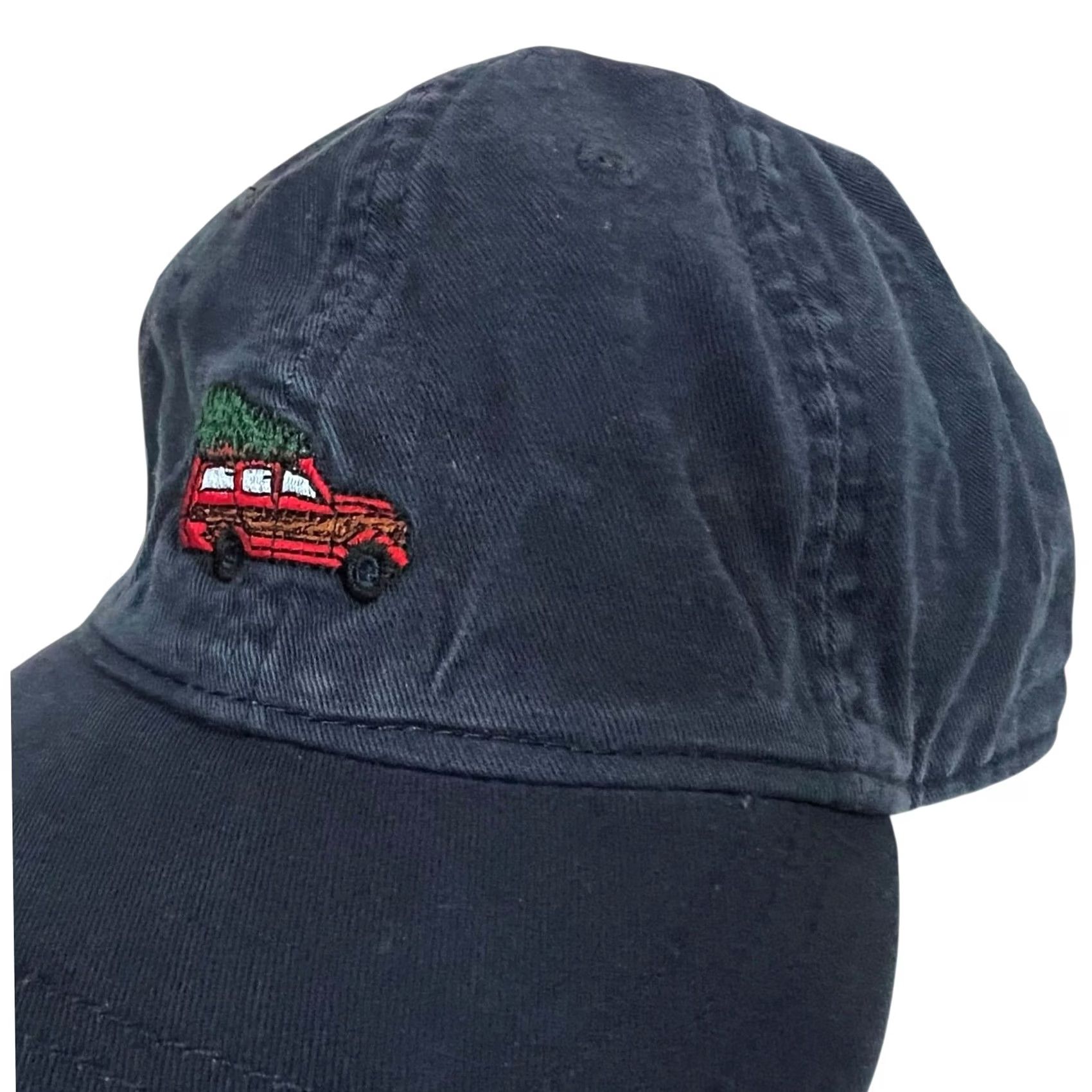 J.Crew J.Crew Embroidered Hat Logo Christmas Tree Truck Blue Adjustable Baseball Dad Unisex Adults Size ONE SIZE - 3 Thumbnail