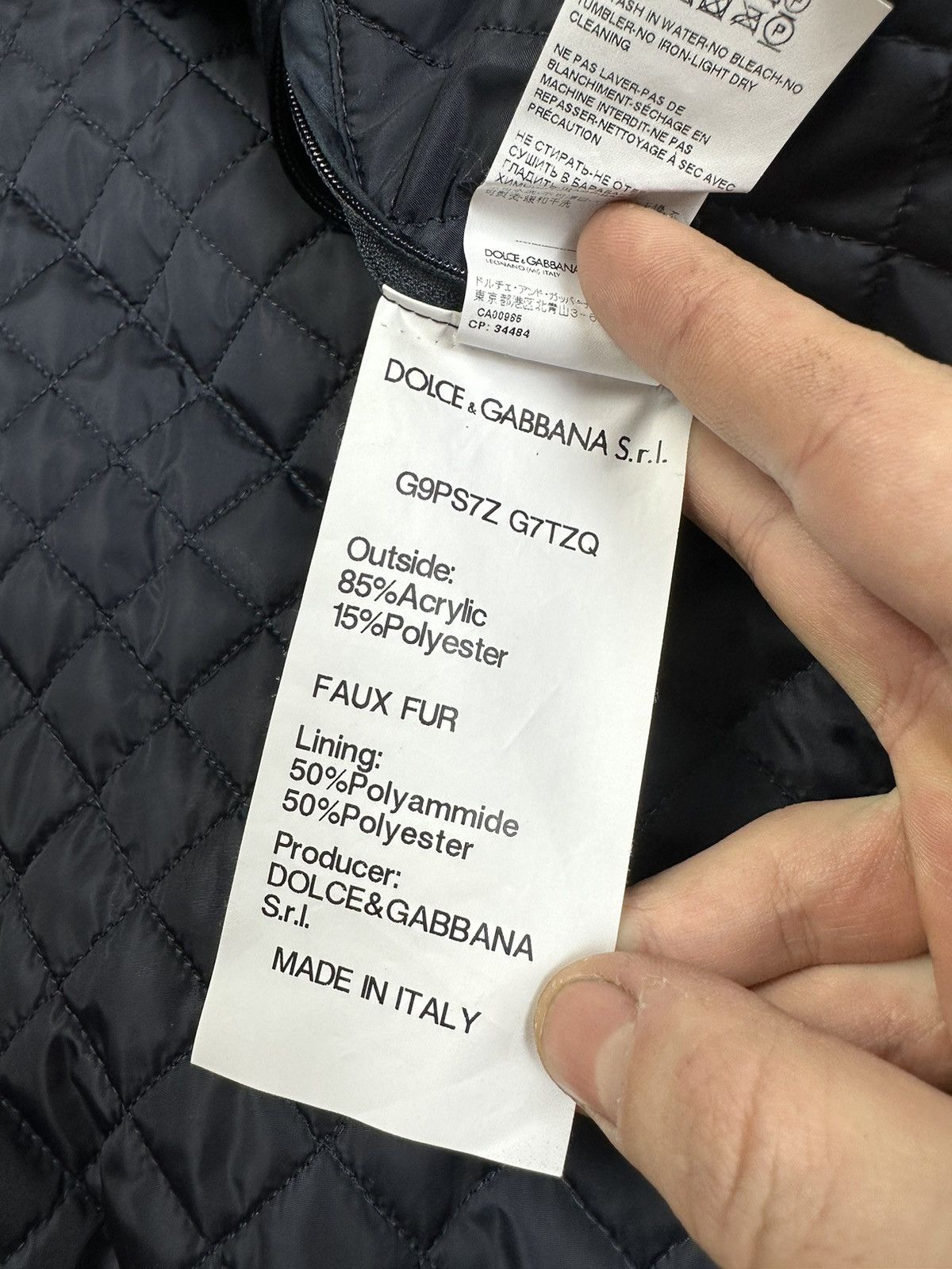 Dolce & Gabbana Dolce Gabbana Faux Bomber DG Logo Patch Size US L / EU 52-54 / 3 - 9 Thumbnail