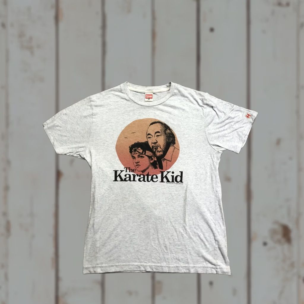 Vintage VINTAGE Homage Karate Kid Shirt Mens Medium Gray Mr Miyagi Daniel Graphic Tee Made USA Size US M / EU 48-50 / 2 - 1 Thumbnail