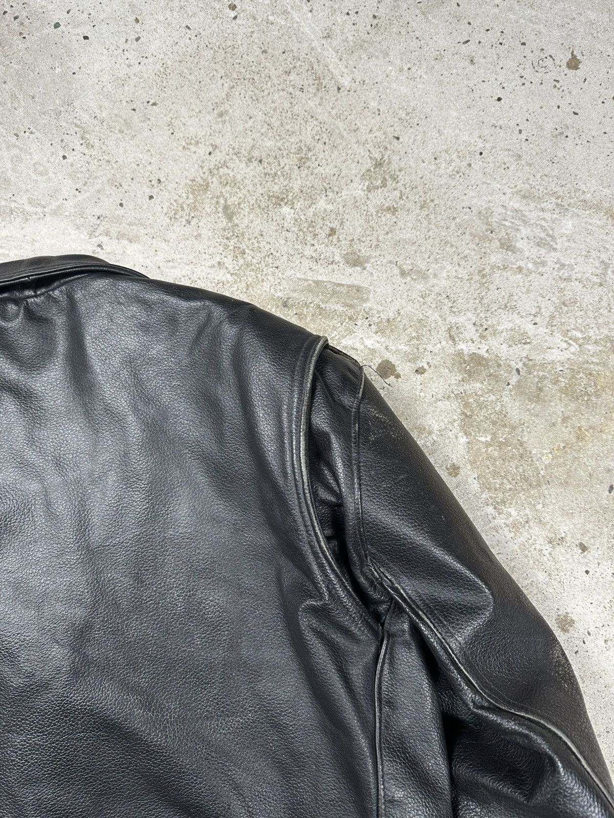Genuine Leather × Vintage Vintage Y2K Ramones Black Moto Biker Leather Jacket Heavy Size US L / EU 52-54 / 3 - 17 Thumbnail