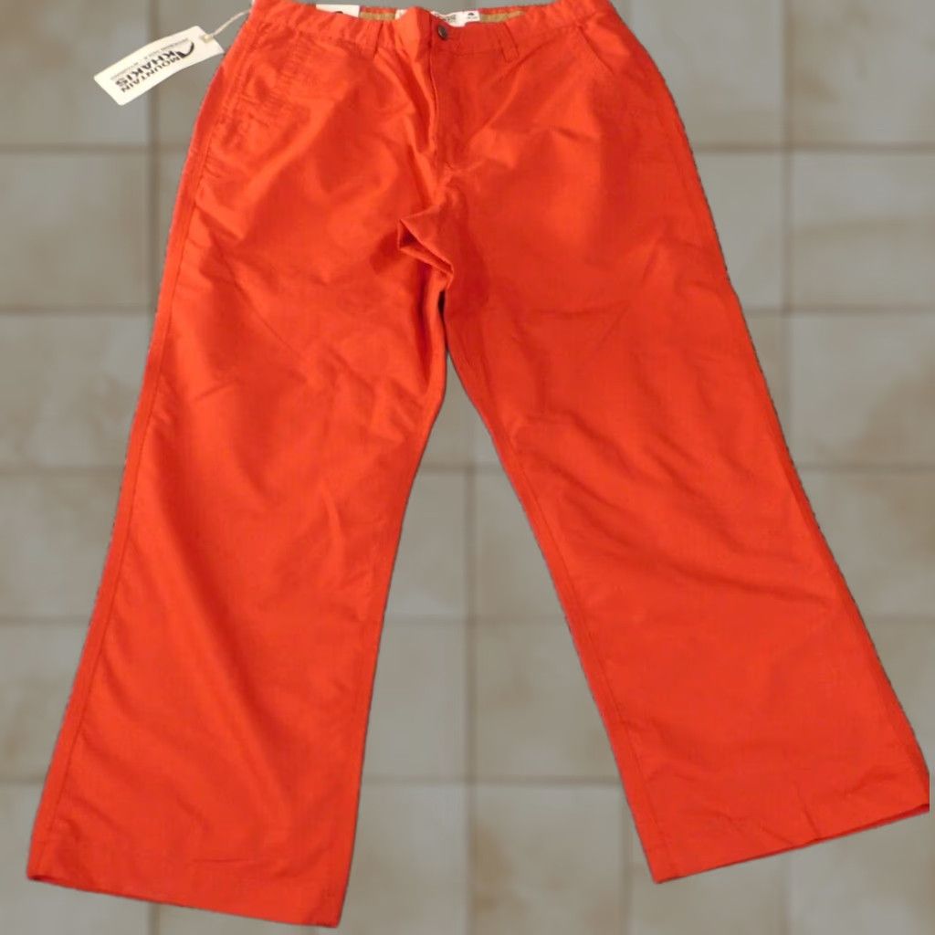 Mountain Khakis mountain khakis Pants Mens 35x28 Orange Relaxed Fit Outdoor Casual Hiking Cotton Polyester Straight Leg 28in Inseam Size US 35 - 1 Thumbnail