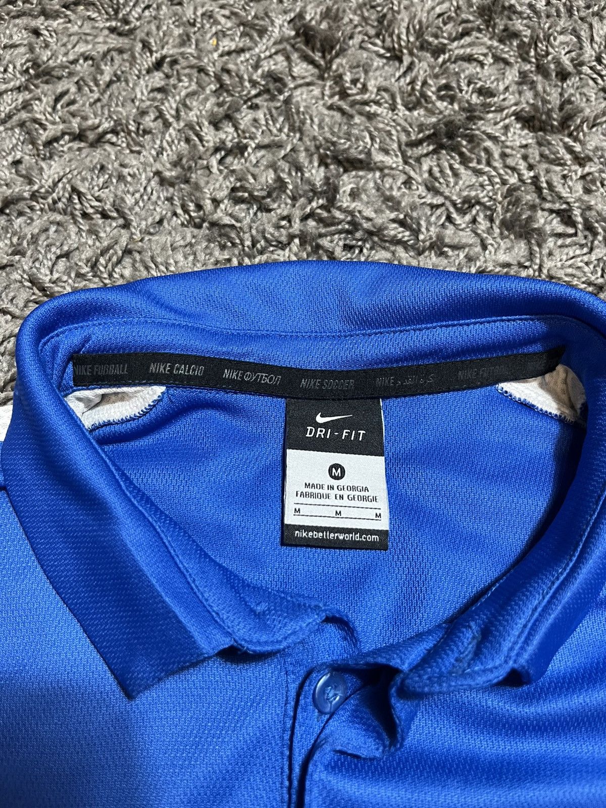 Nike PRESTON NORTH 2018/19 SOCCER FOOTBALL JERSEY POLYERSTER Size US M / EU 48-50 / 2 - 3 Thumbnail