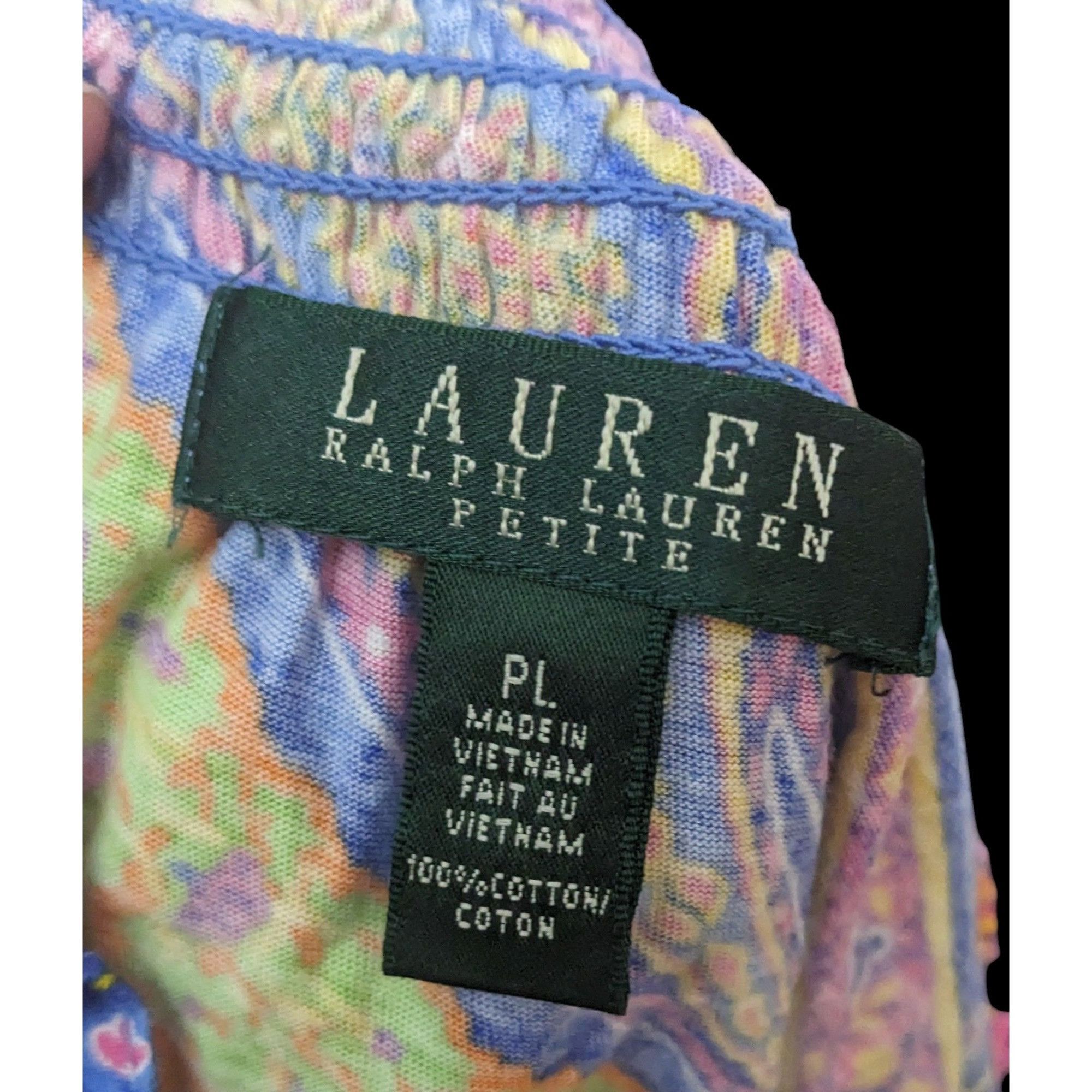 Lauren Ralph Lauren Vintage Y2K Lauren Ralph Lauren Rainbow Paisley Peasant Top Size L / US 10 / IT 46 - 3 Thumbnail