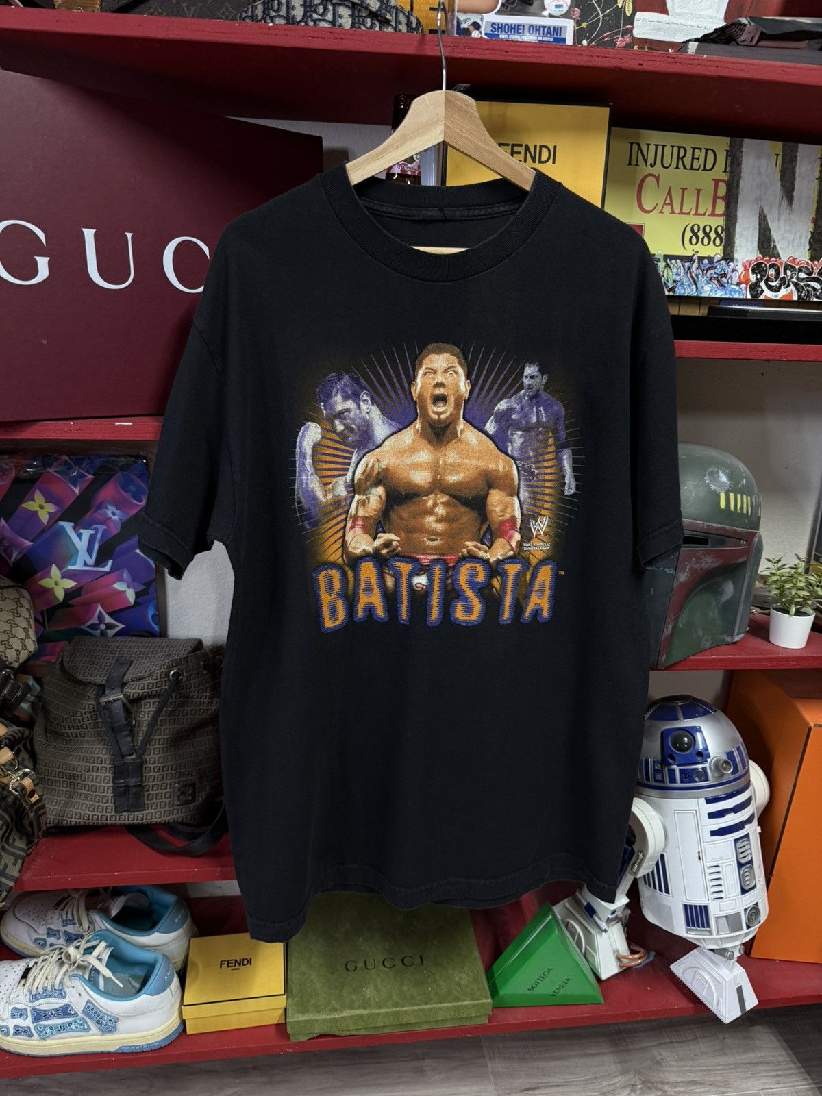 Vintage Batista Wwe T-Shirt Vtg Wrestling Tee Large