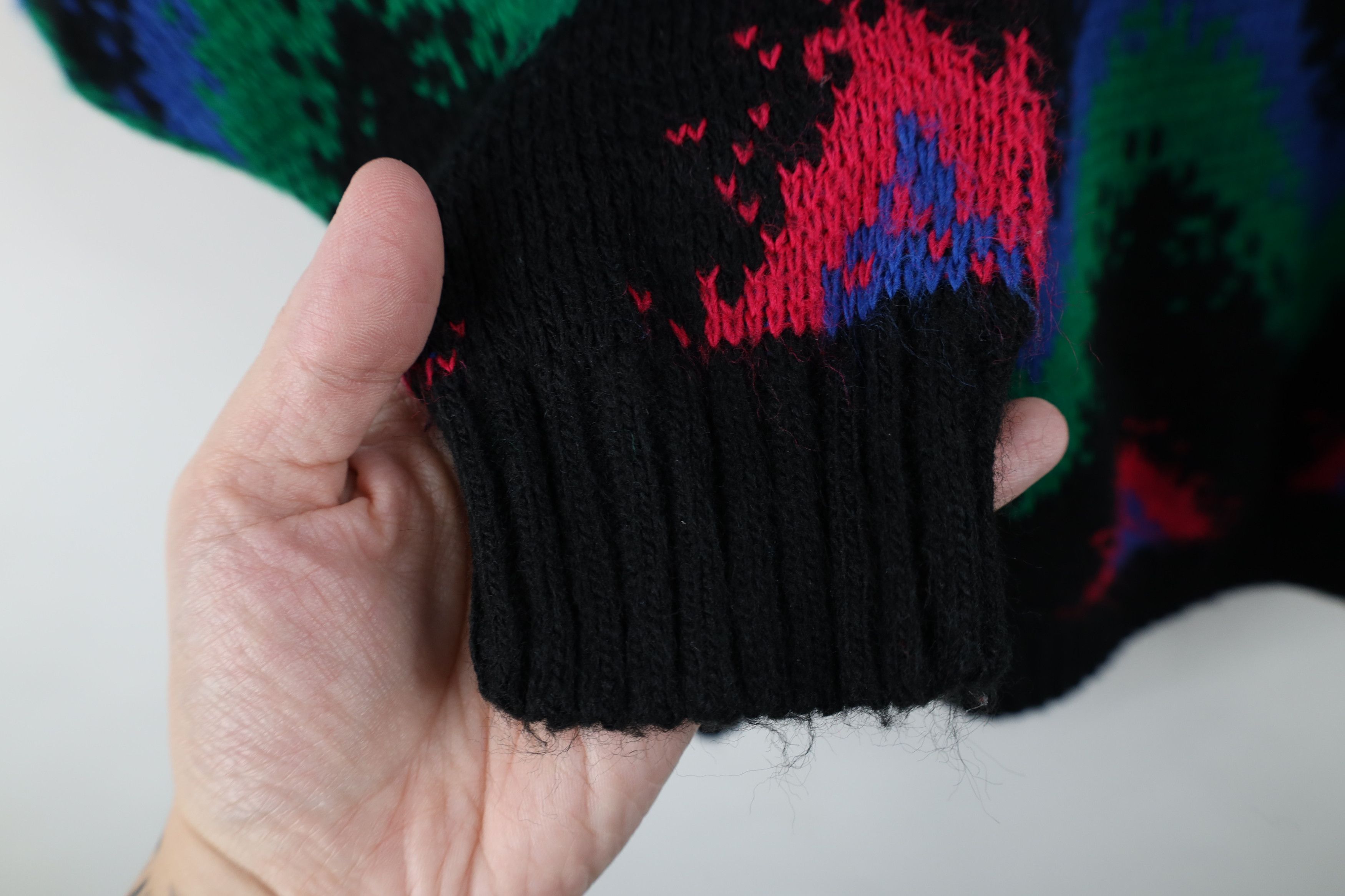 Vintage Vintage 90s Streetwear Rainbow Knit Crewneck Sweater USA Size XXL / US 16-18 / IT 52-54 - 5 Thumbnail