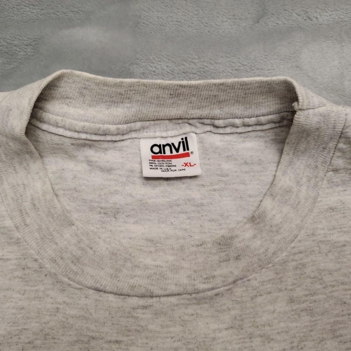 Anvil VINTAGE Nature T Shirt Mens XL Gray Bull Moose AOP Single Stitch Made in USA TEE Size US XL / EU 56 / 4 - 6 Thumbnail