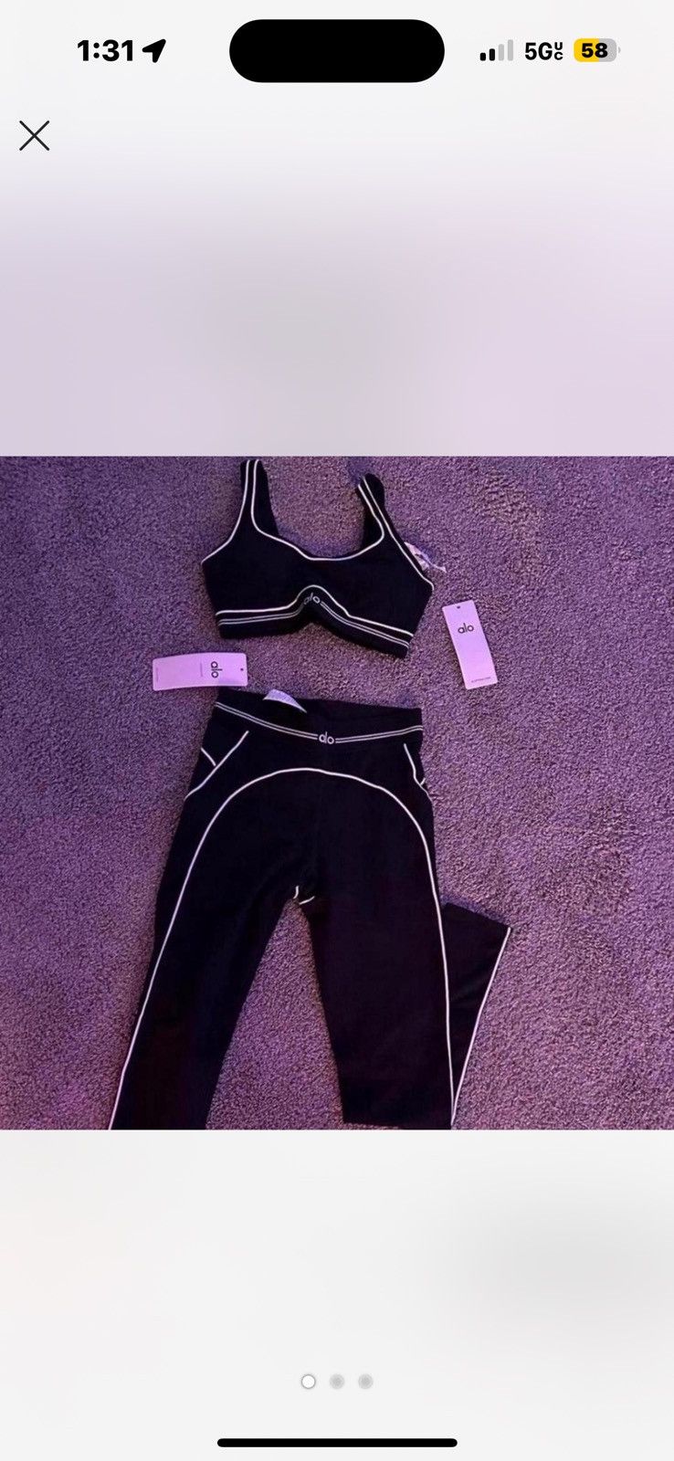 Alo Alo Black Yoga Set Size 30" / US 8 / IT 44 - 1 Thumbnail