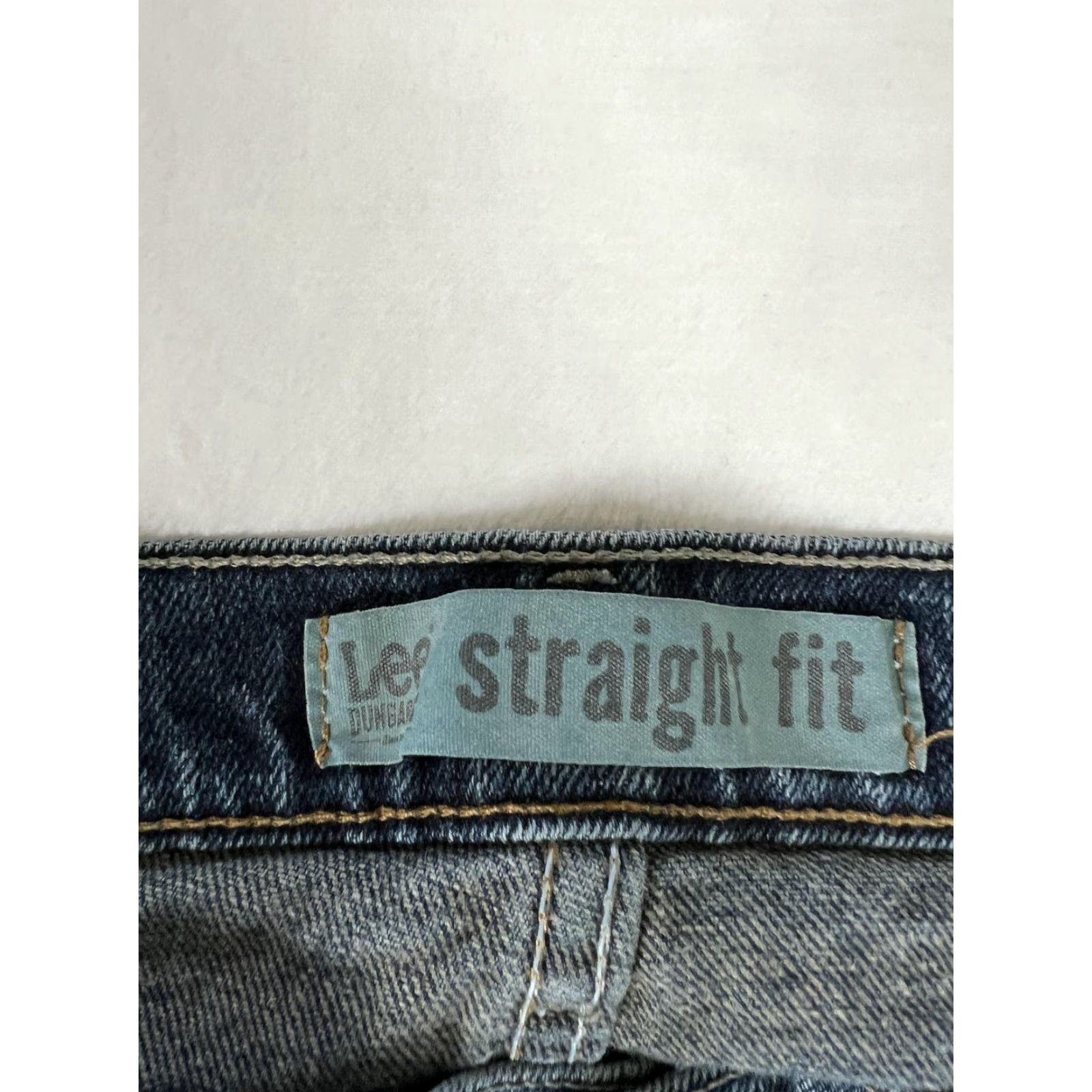 Lee Lee Jeans Mens 32x32 Blue Straight Fit Denim 5 Pocket Zip Fly Leather Logo Hardware Vintage No Size US 32 / EU 48 - 2 Thumbnail