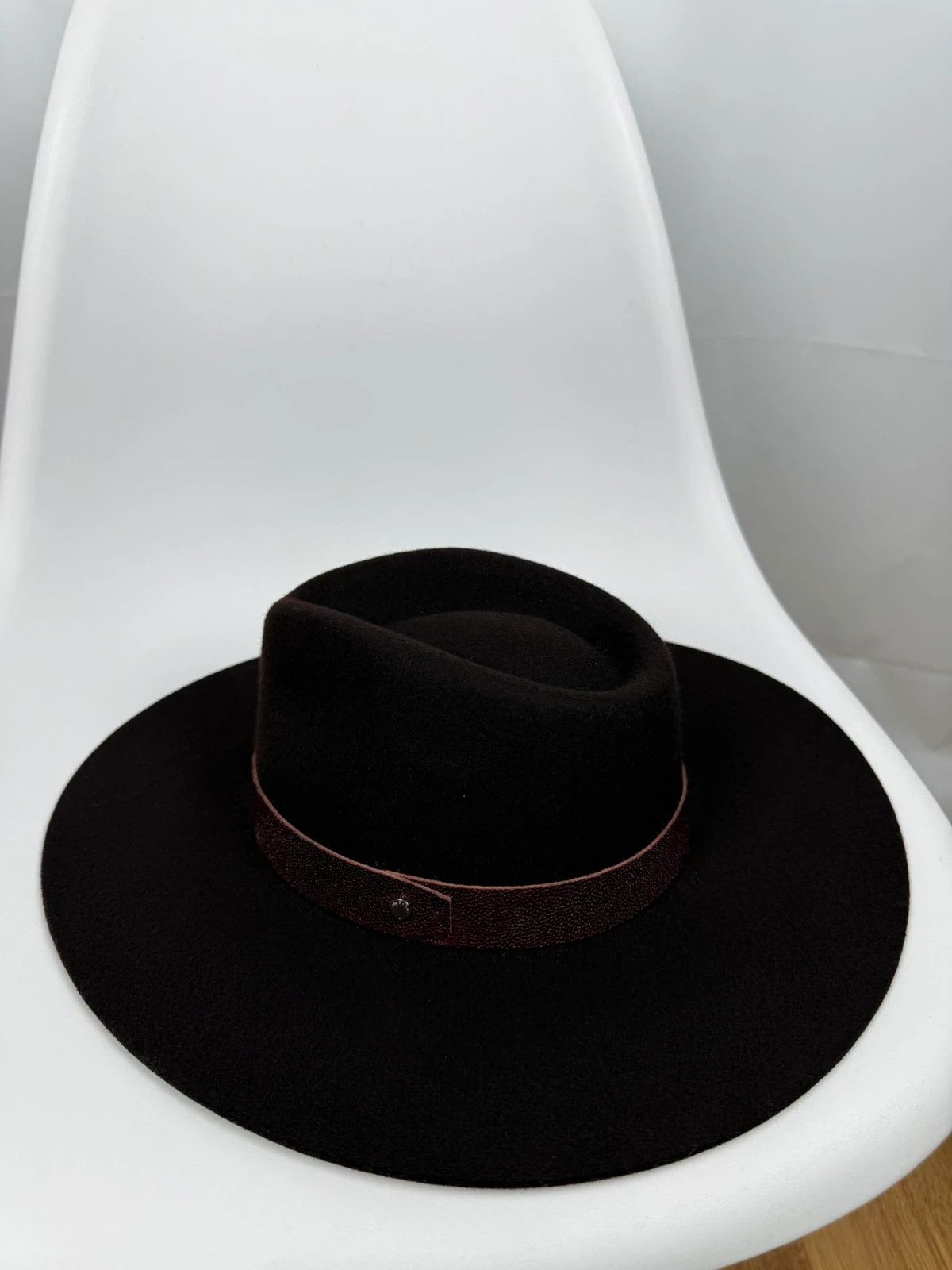 Rag & Bone Rag & Bone Kacy Fedora Hat Wool Leather Womens size S Size ONE SIZE - 2 Thumbnail