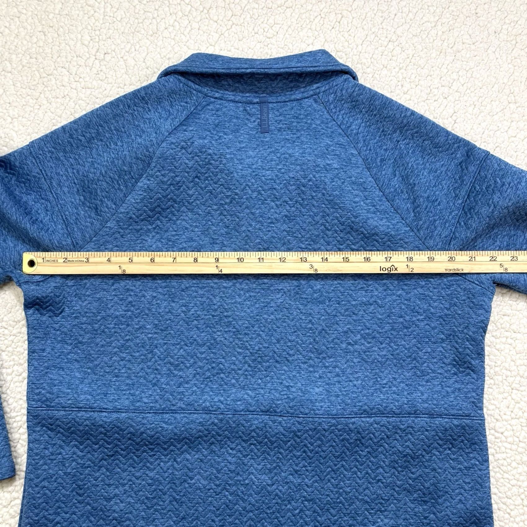 Vintage L.L. Bean Marine Blue Half-Zip Quilted Pullover Sweatshirt Womens L Size L / US 10 / IT 46 - 7 Thumbnail