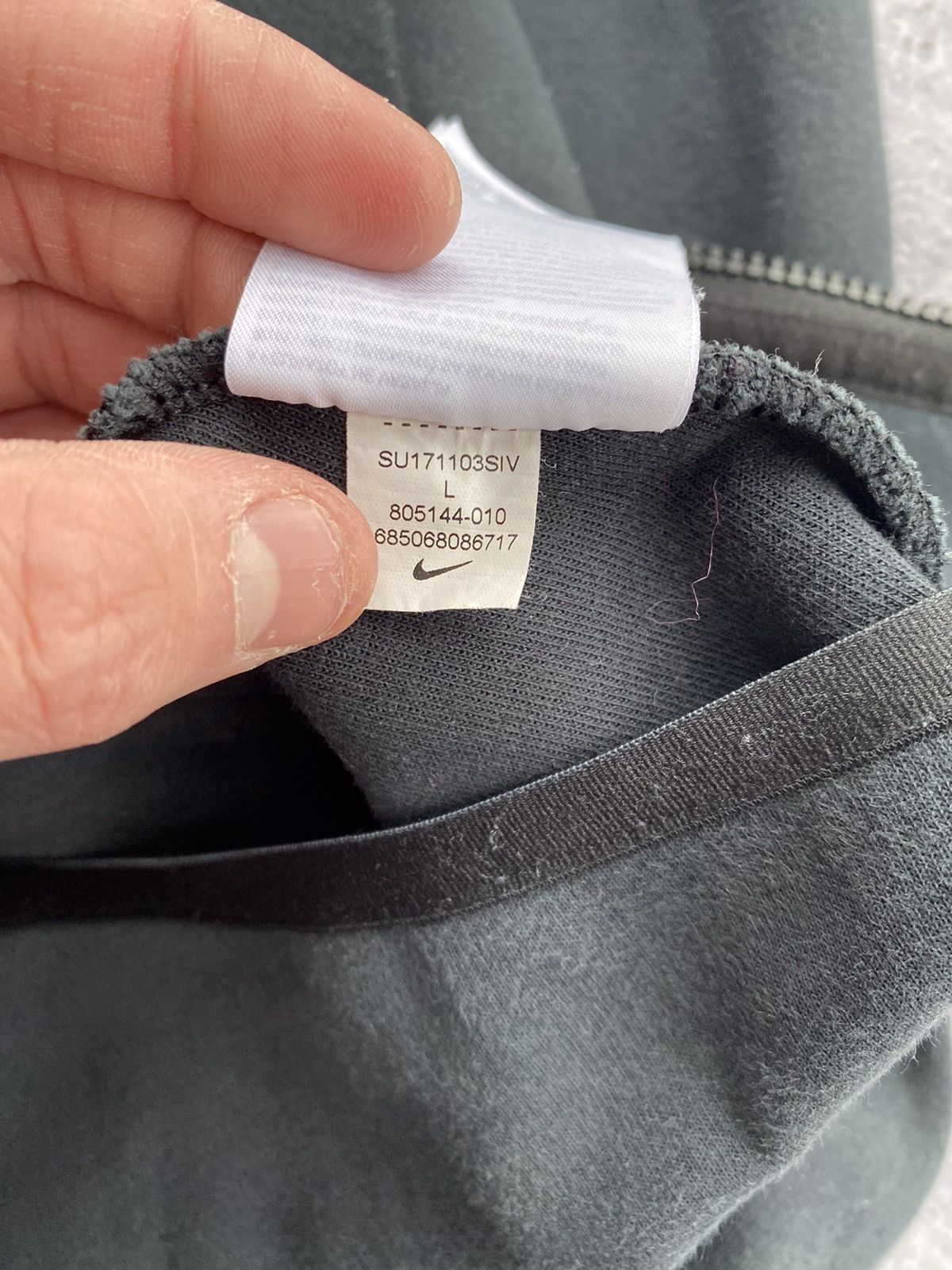 Nike Streetwear Vintage Nike tech fleece sun faded zip up hoodie black drill Grailed