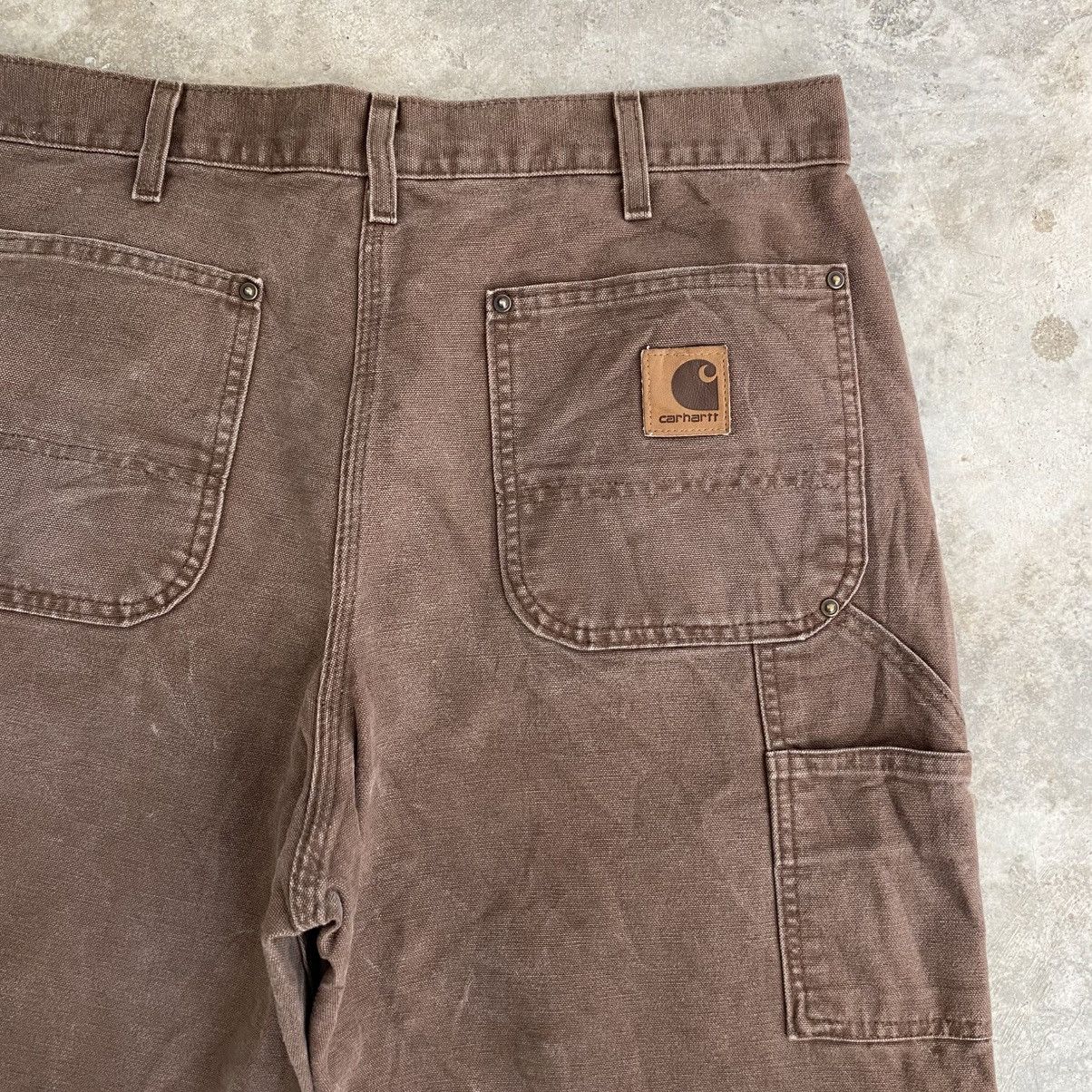 Carhartt Vintage Carhartt Double Knee Faded Brown Carpenter Pants Size US 34 / EU 50 - 13 Thumbnail