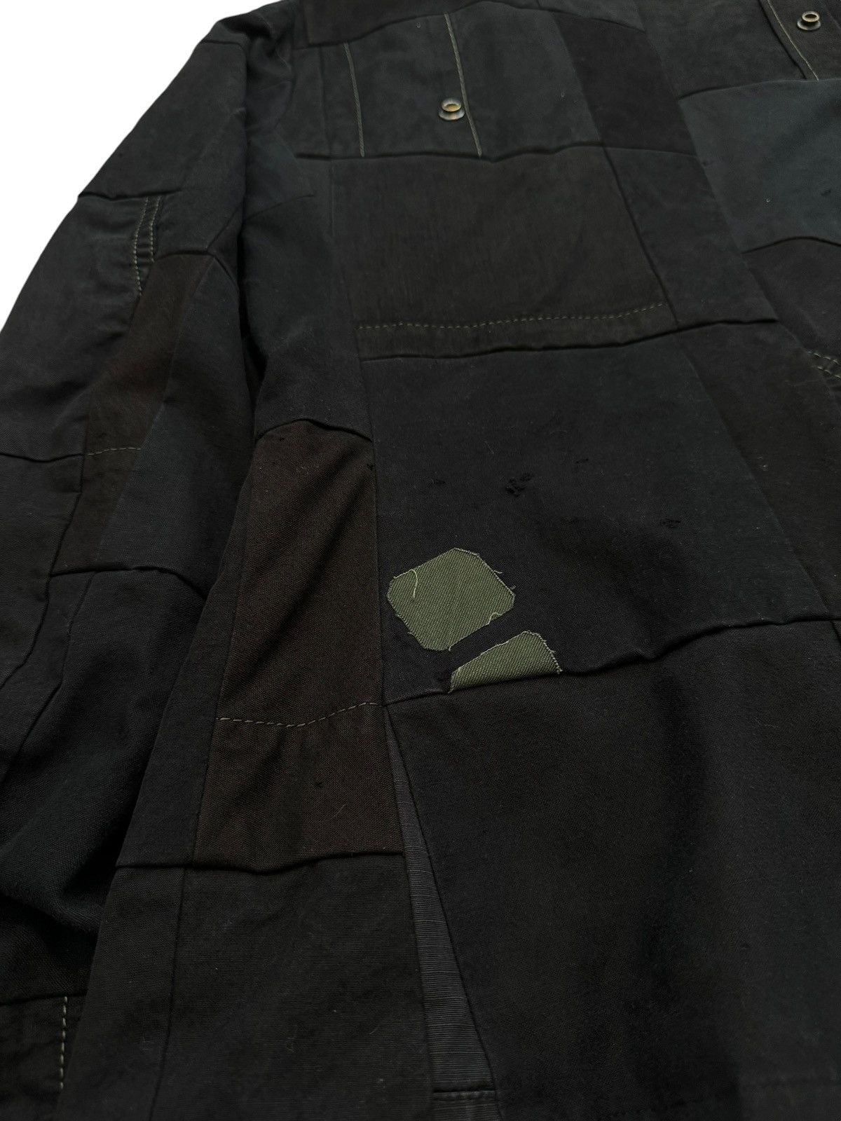 Greg Lauren Sz3 1/1 Black Workwear Tux Ollie Blazer Patchwork Jacket Size US L / EU 52-54 / 3 - 3 Thumbnail