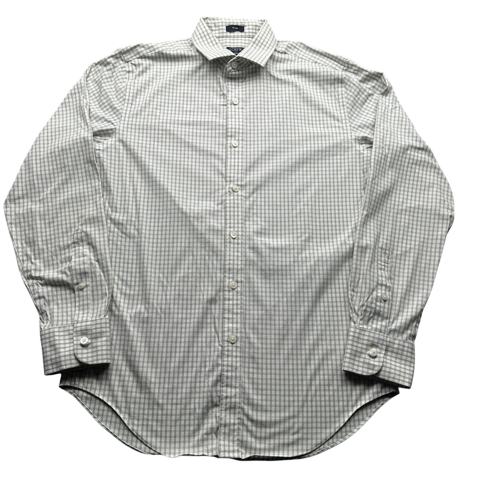 J.Crew J Crew Flex Wrinkle Free Slim Button Up Shirt Mens M White Size US M / EU 48-50 / 2 - 1 Thumbnail
