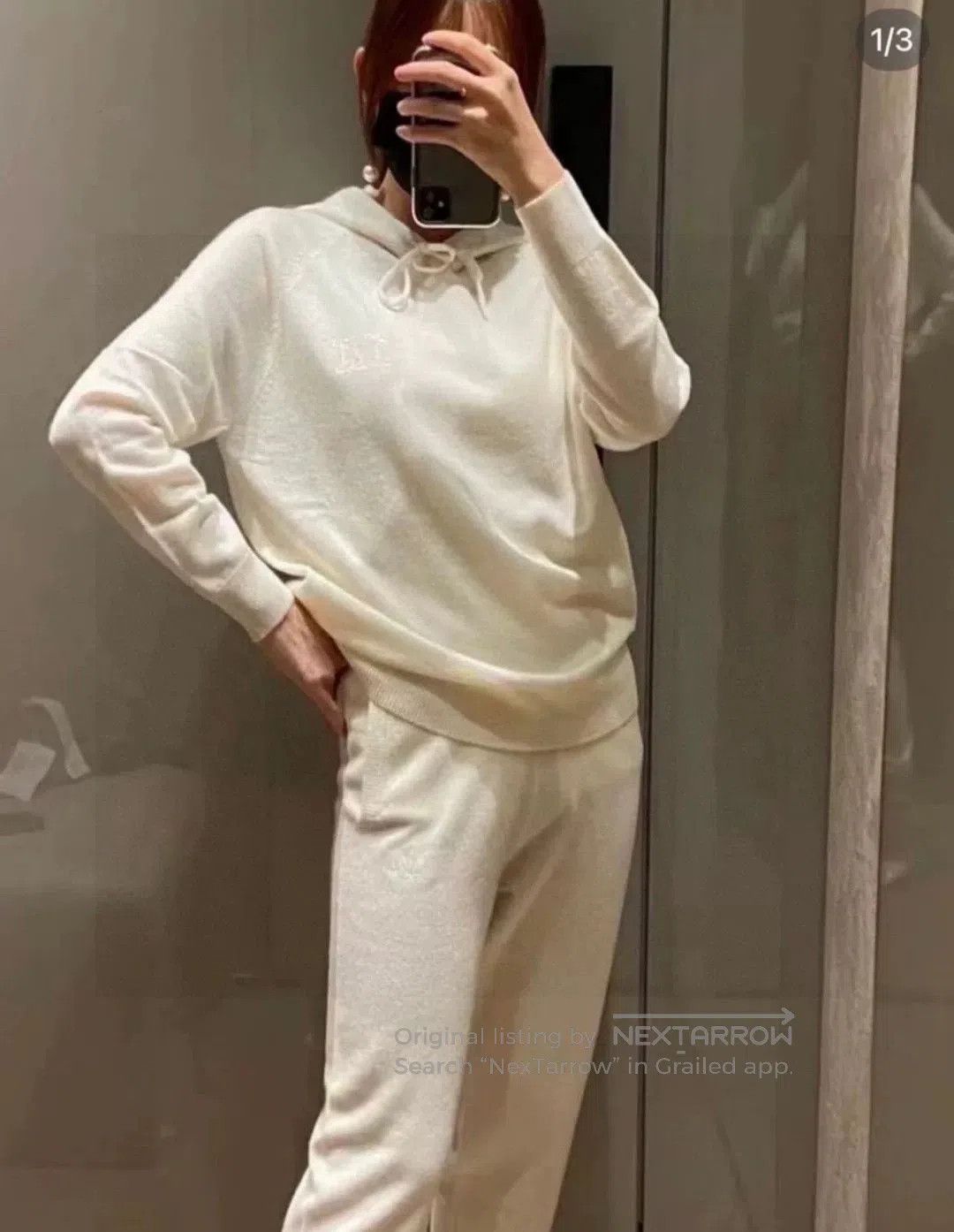 Max Mara MaxMara Beige Hooded Sweater. Size M / US 6-8 / IT 42-44 - 5 Thumbnail