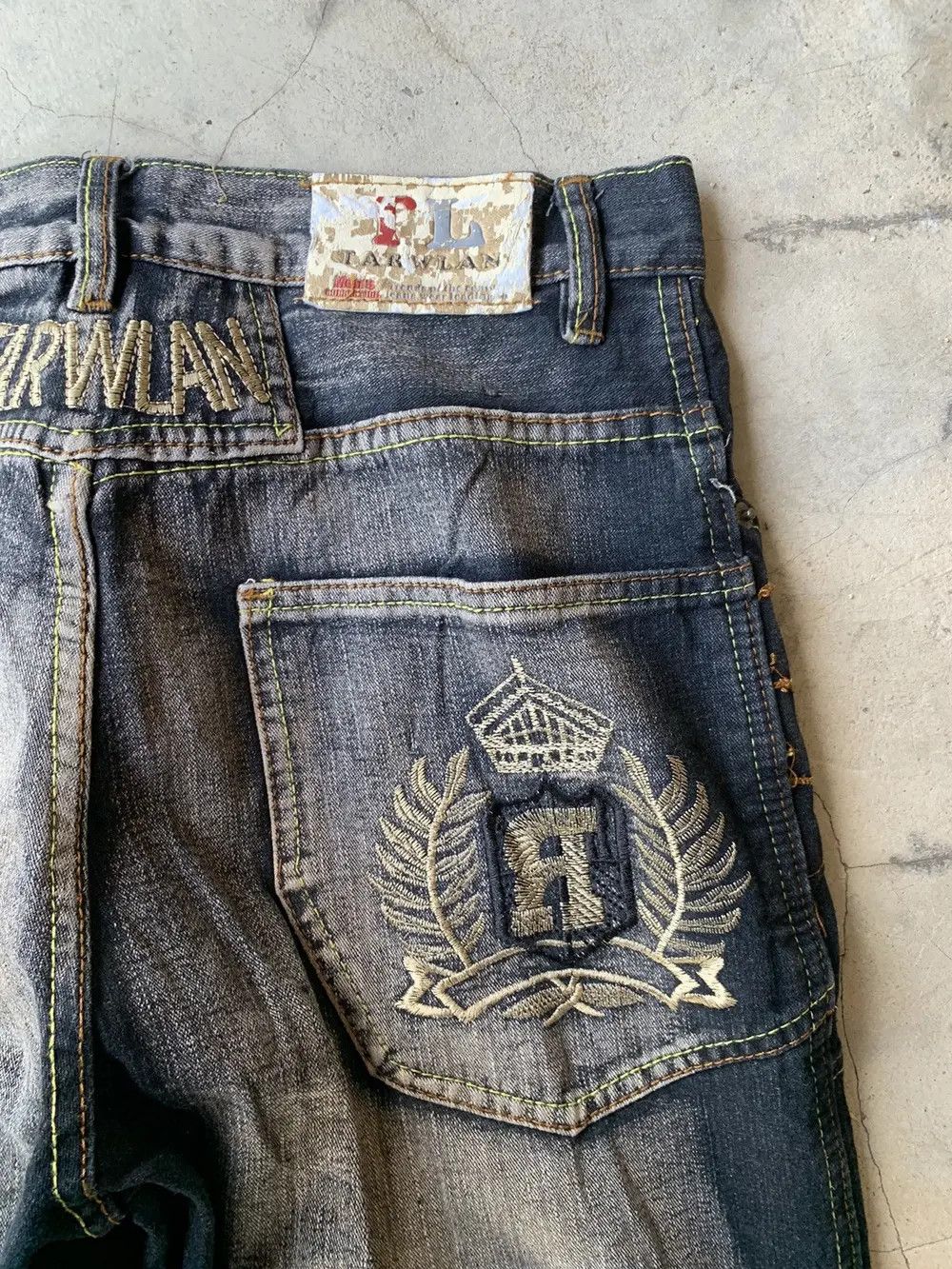 Le Grande Bleu (L.G.B.) Baggy TARWLAN nice faded style. Size US 30 / EU 46 - 9 Thumbnail
