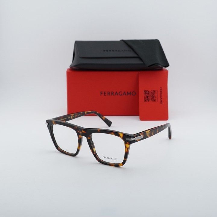 Salvatore Ferragamo Salvatore Ferragamo SF3015 242 Eyeglasses Dark Havana 53mm Size ONE SIZE - 10 Thumbnail