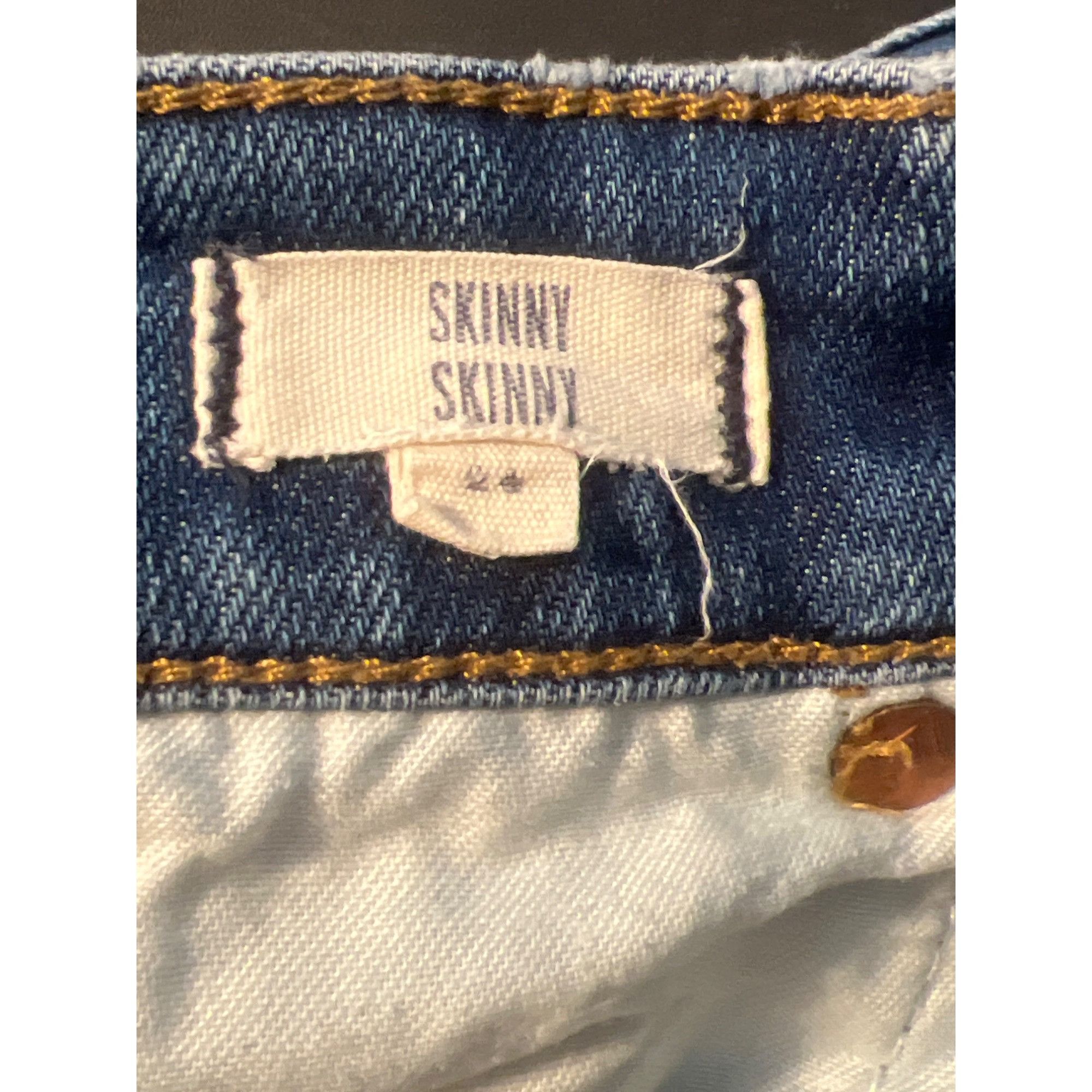 Madewell Madewell Womens Distressed Skinny Skinny Jeans Light Blue Wa Size 42" / US 20 - 8 Thumbnail