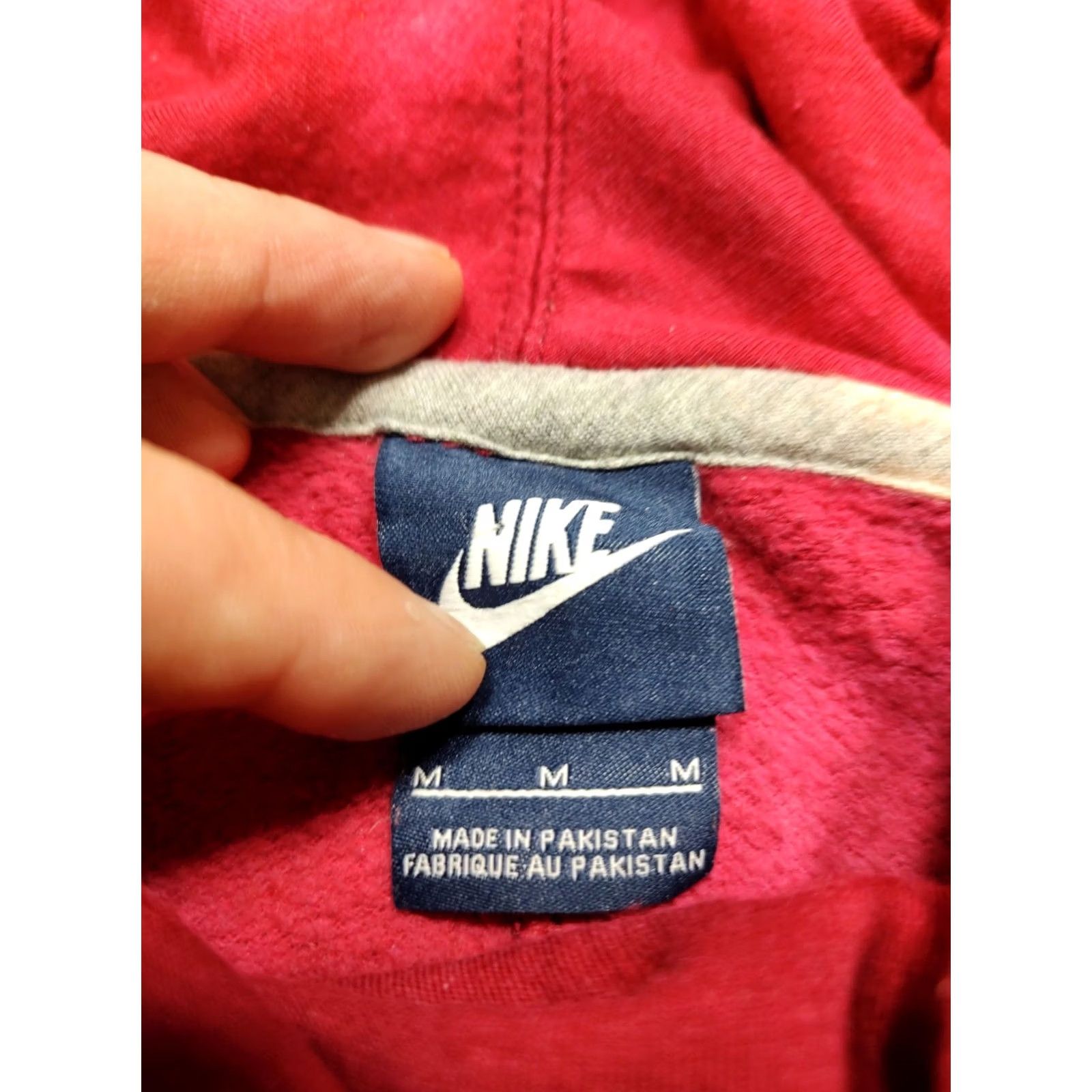 Nike Nike Womens M Hoodie Red Funnel Neck Short Sleeve Oversized Tie Dye Acid Wash Size M / US 6-8 / IT 42-44 - 4 Thumbnail