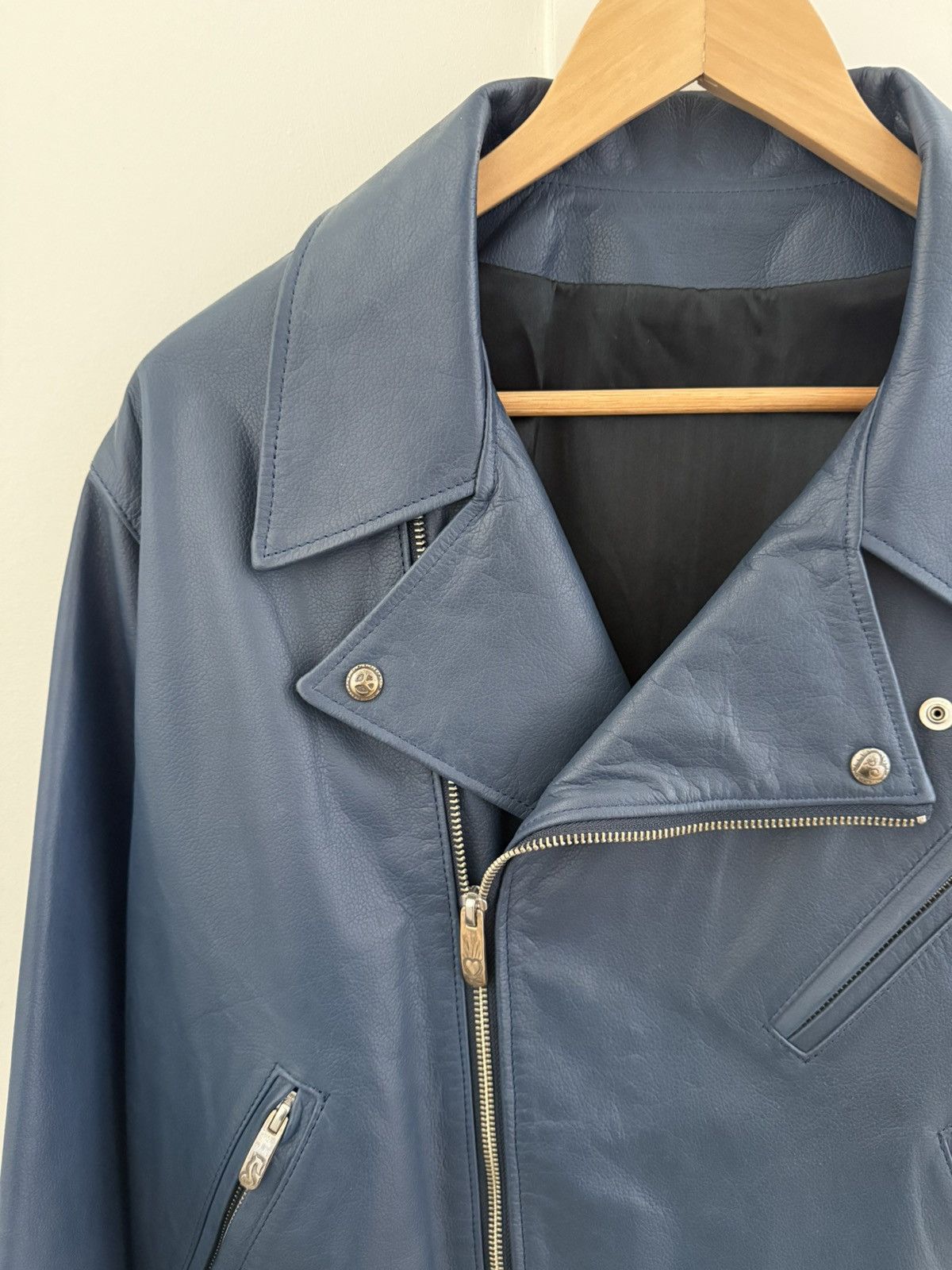 Porter Classic Calf leather biker jacket Size US XL / EU 56 / 4 - 2 Thumbnail