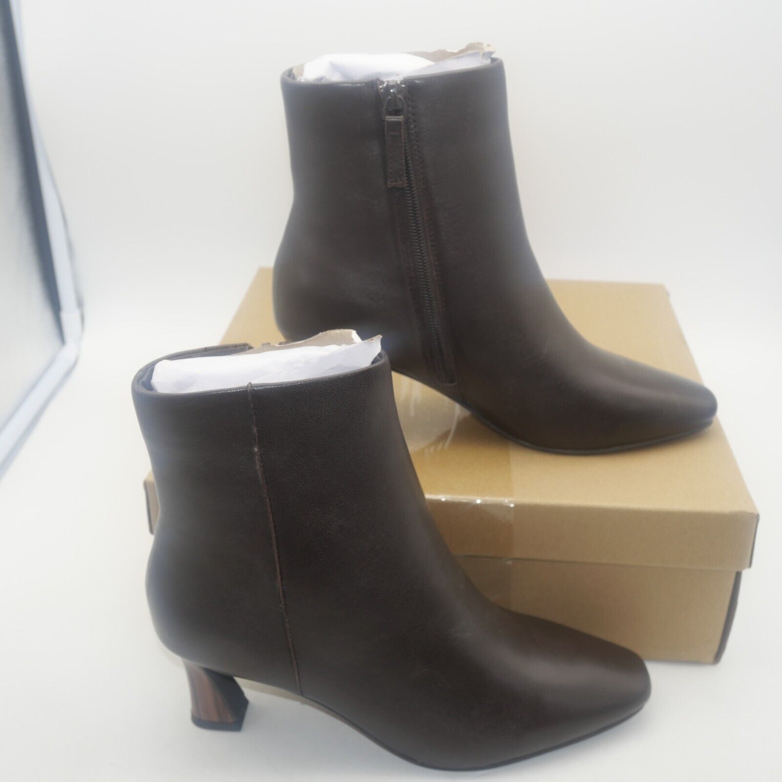 Sanctuary NEW Sanctuary SA Sleek Leather Ankle Boots Shoes Java Brown Size US 6 / IT 36 - 5 Thumbnail