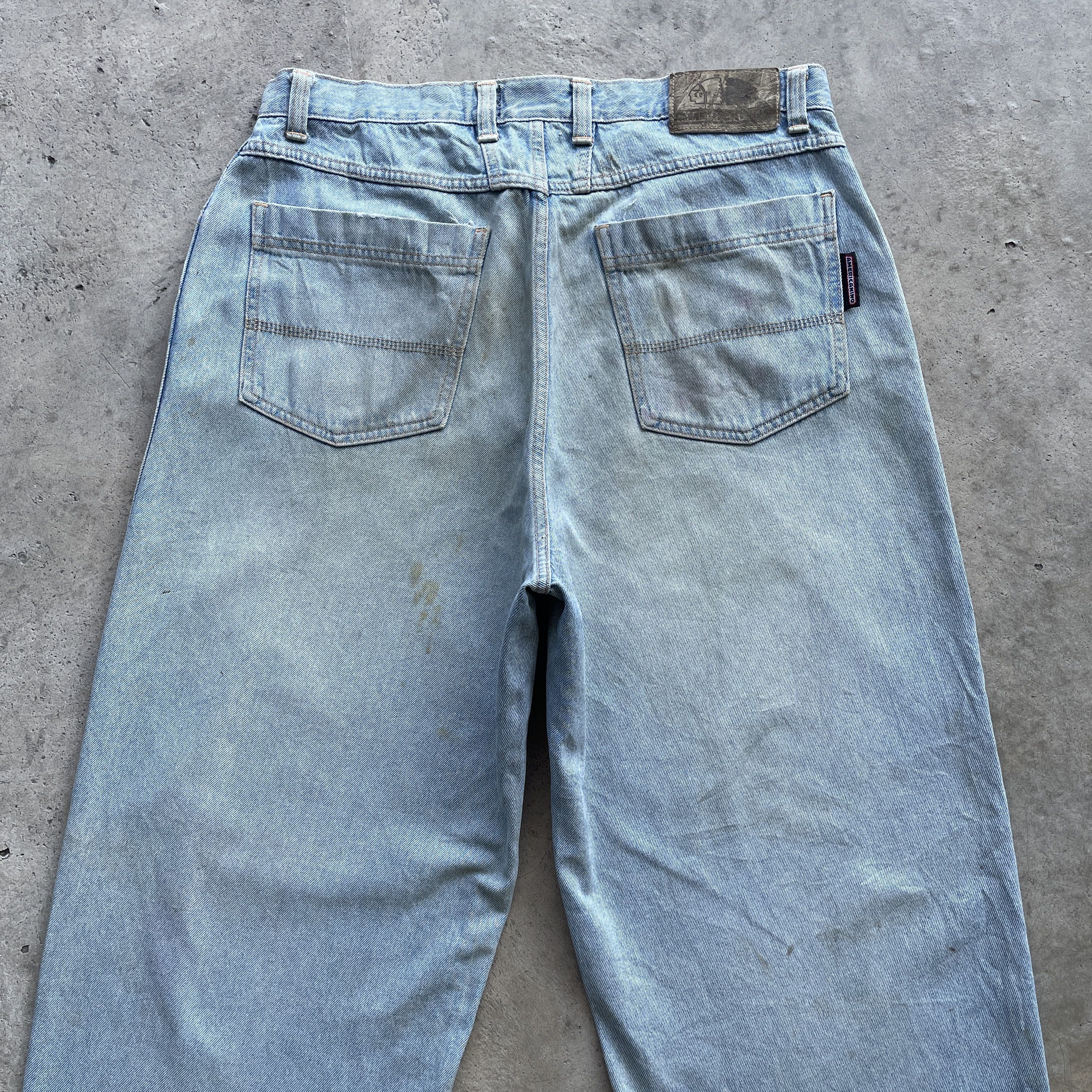 Jean × Vintage Vintage Americano Rusty/Dirty Denim Pants Baggy Jeans Size US 35 - 14 Thumbnail