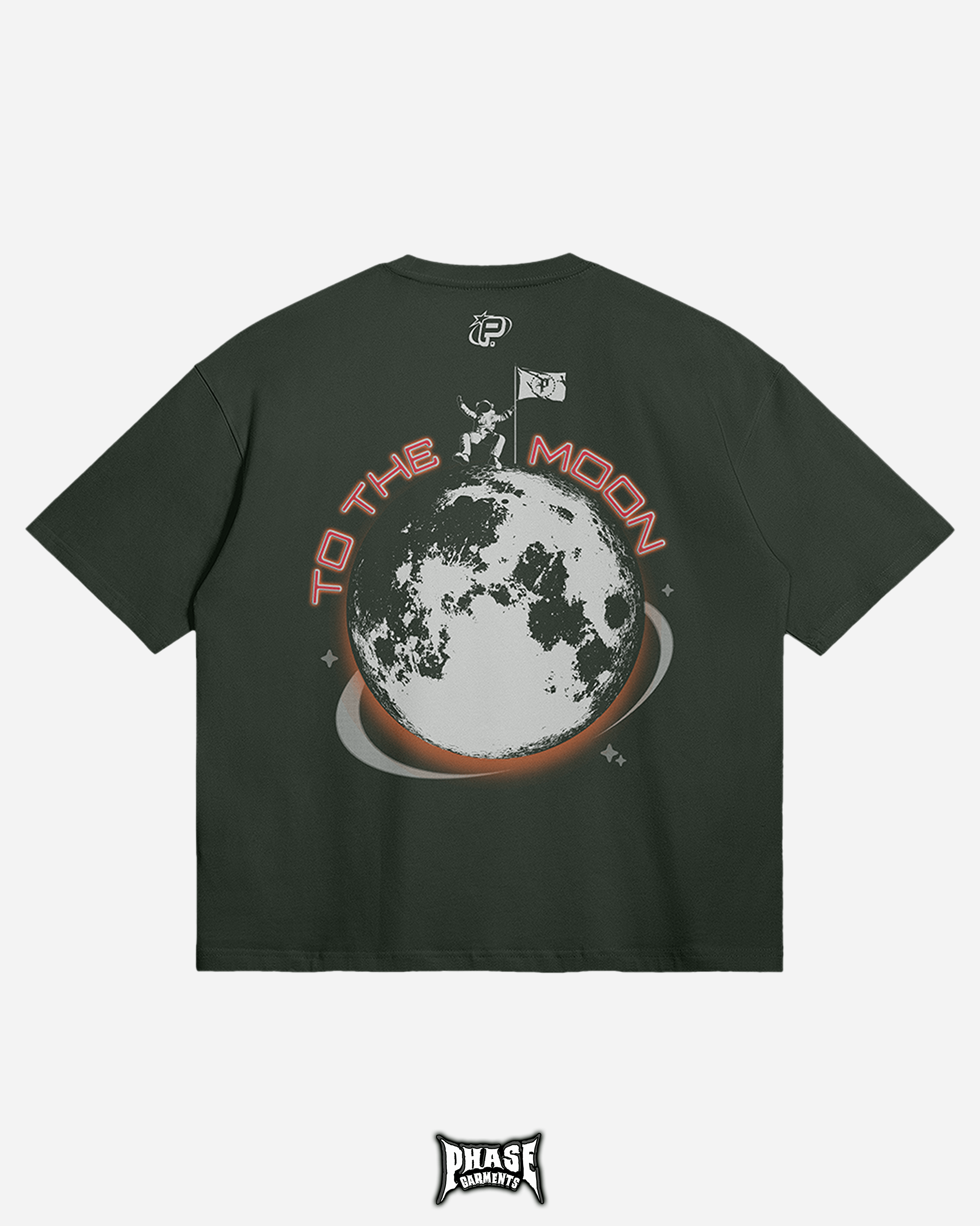 PHASE Garments TO THE MOON (Green) T-Shirt Size Medium Size US M / EU 48-50 / 2 - 2 Thumbnail