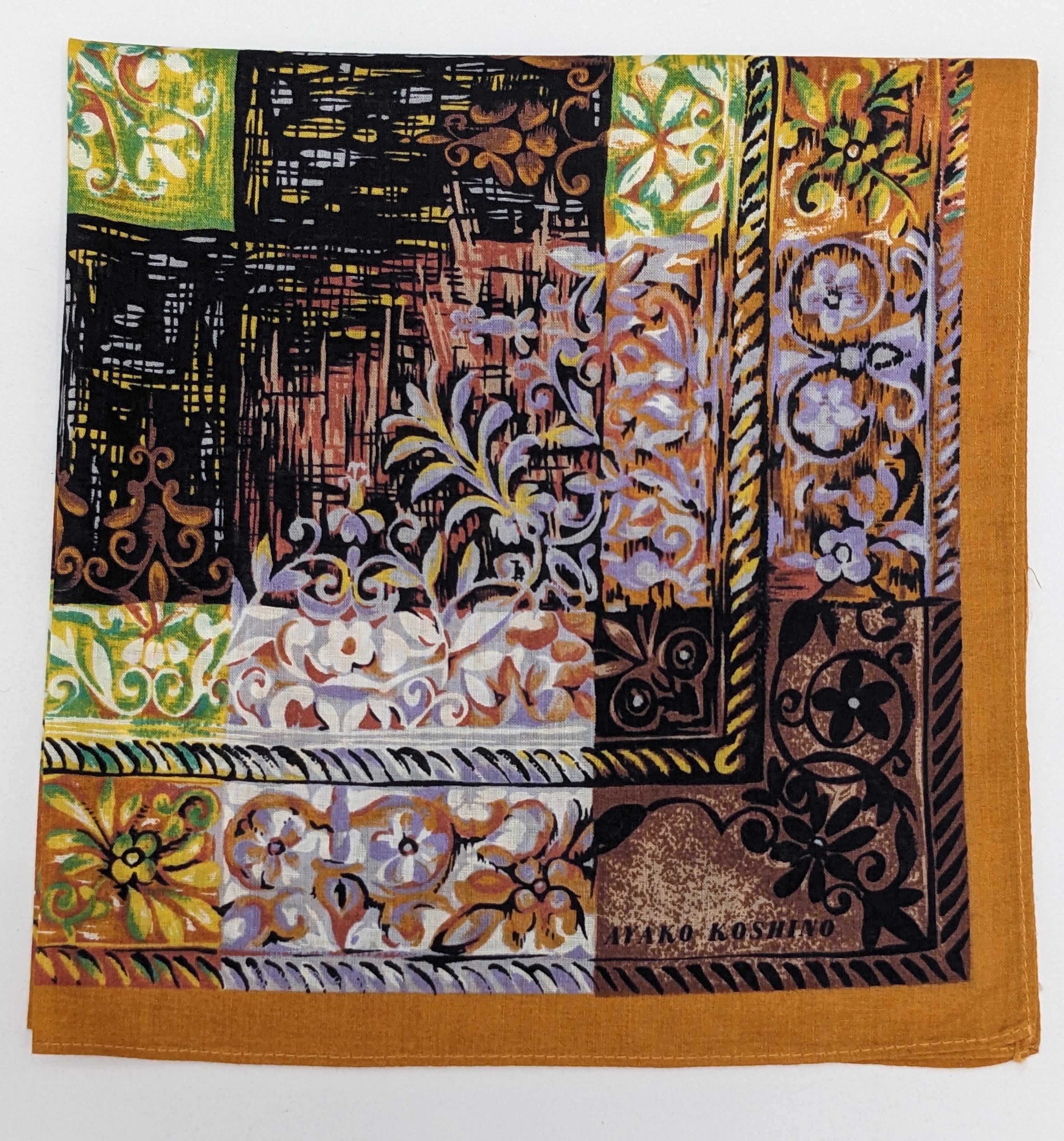 Japanese Brand AYAKO KOSHINO JAPANESE DESIGNER FLORA PATCHWORK HANDKERCHIEF Size ONE SIZE - 1 Thumbnail