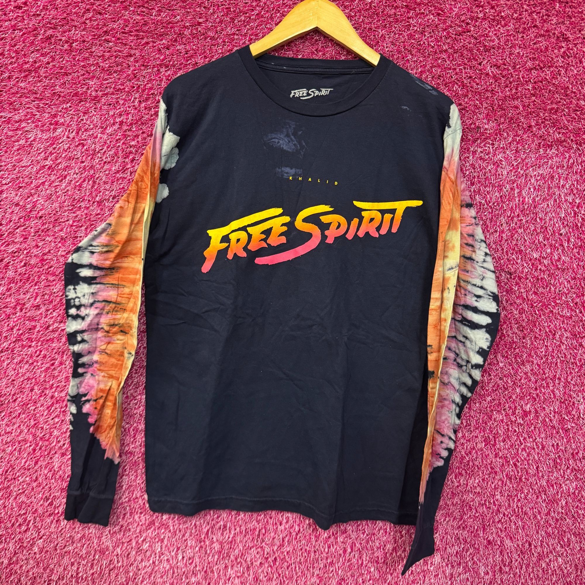 Rap Tees Khalid Free Spirit Spell Out Tour Wing Dyed Long Sleeve M Size US M / EU 48-50 / 2 - 1 Thumbnail