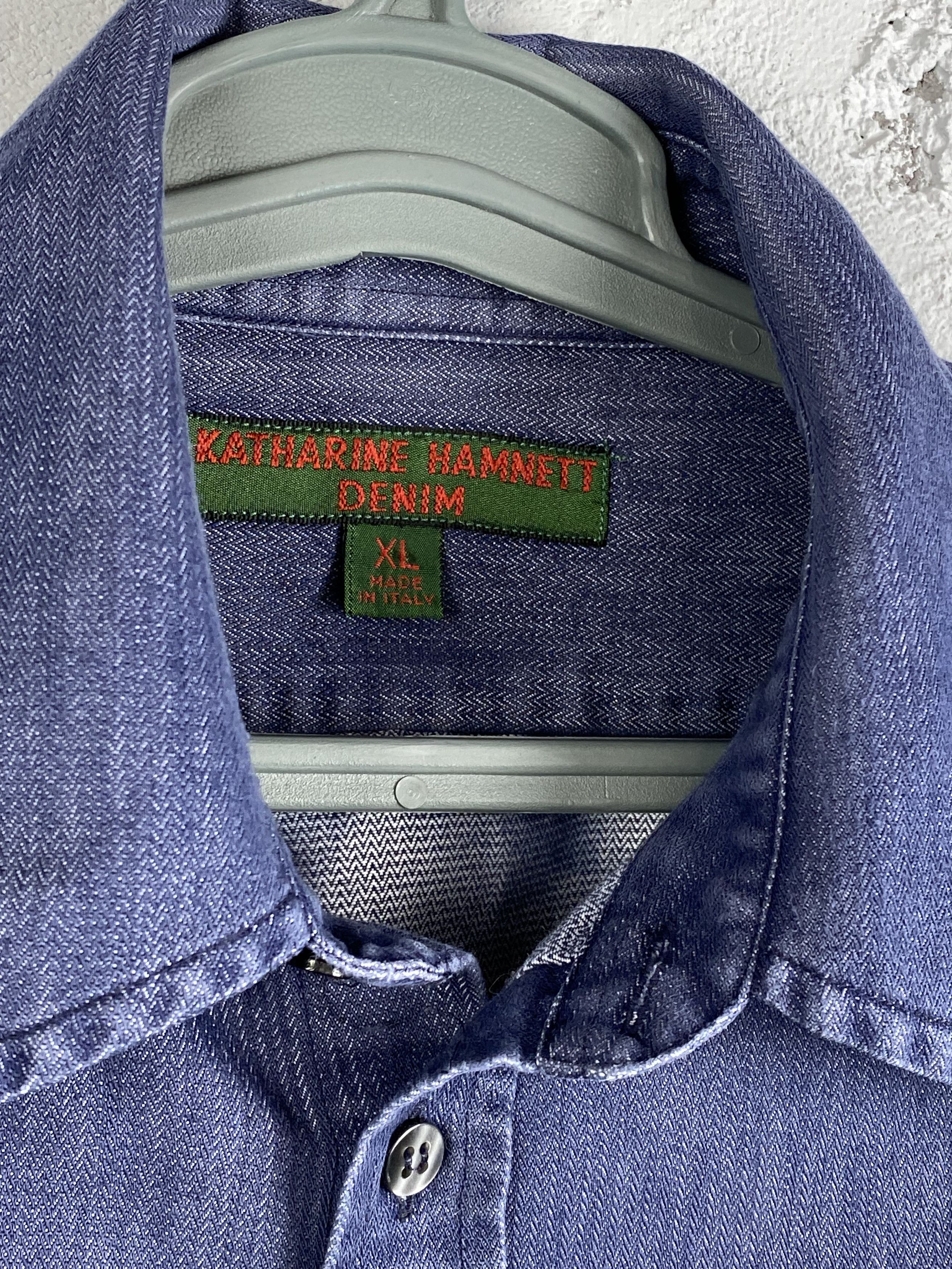 Hysteric Glamour × Katharine Hamnett London Katharine Hamnett Indigo Jeans Denim Overshirt Size US XL / EU 56 / 4 - 3 Thumbnail