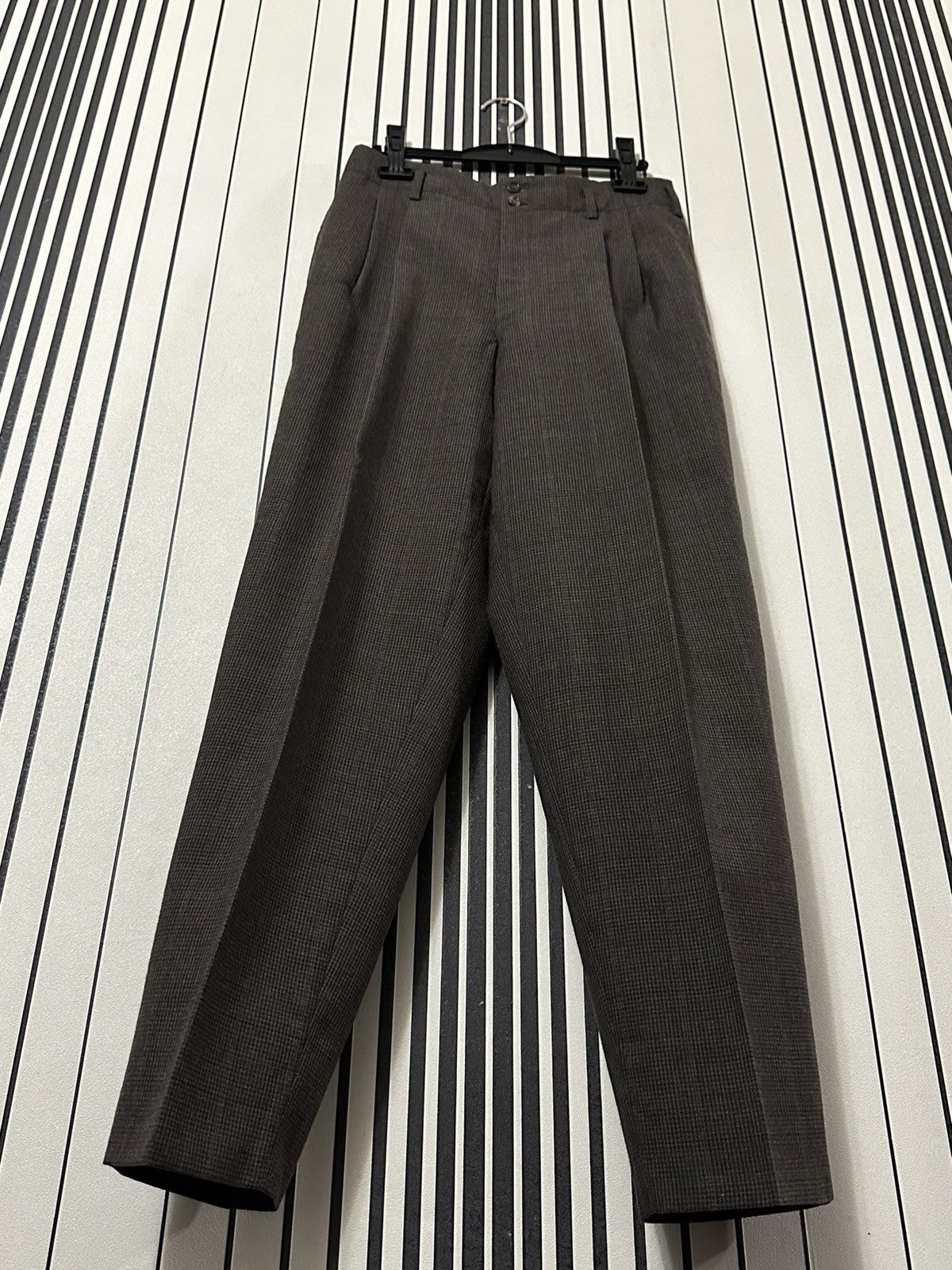 Comme des Garcons A/W89 Comme des Garcons Plaid Brown/Gray Luxury Wool Suit Size 48R - 15 Thumbnail