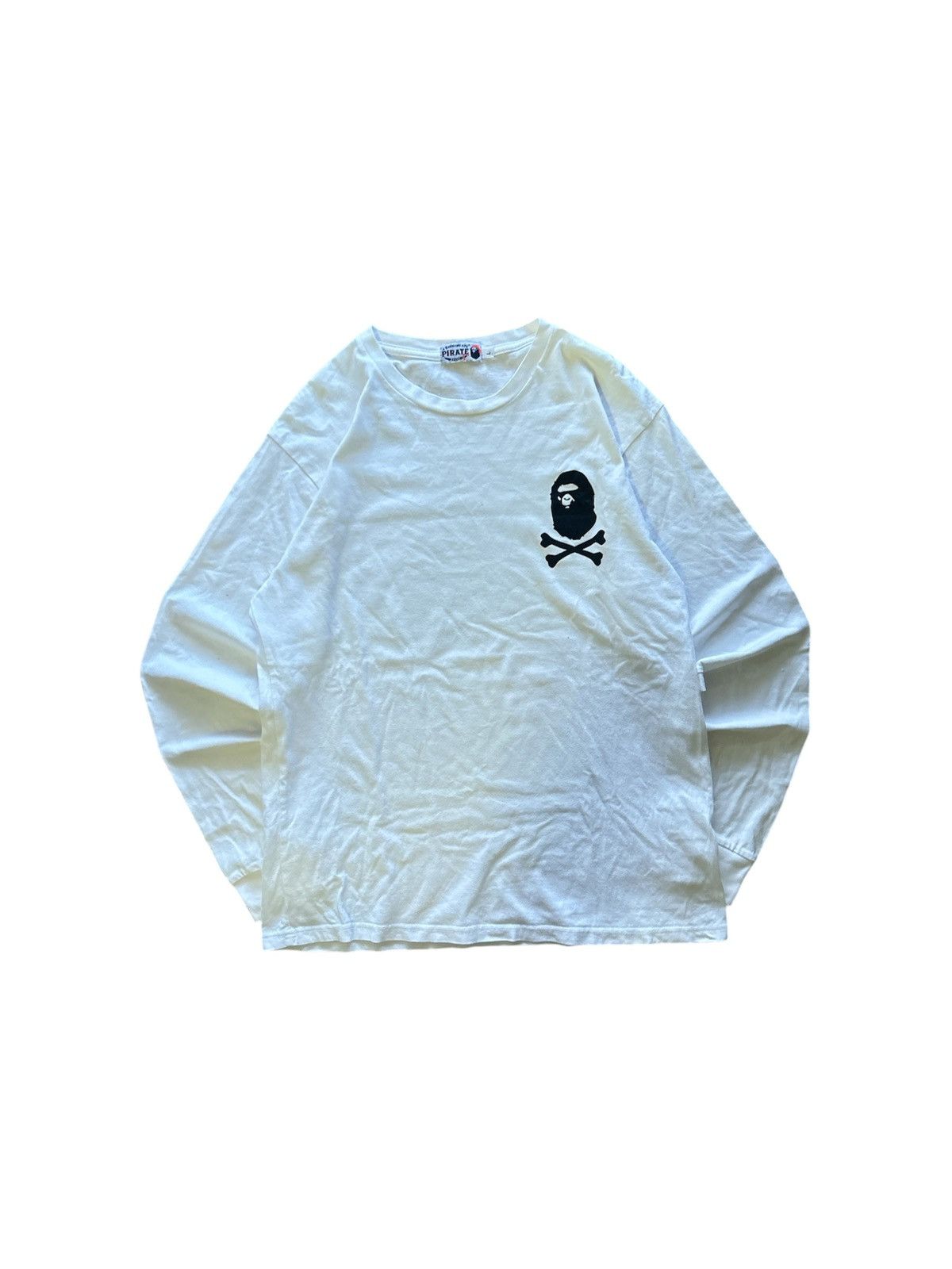 Bape Bape Pirate Store Long Sleeve Shirt Orange | Grailed