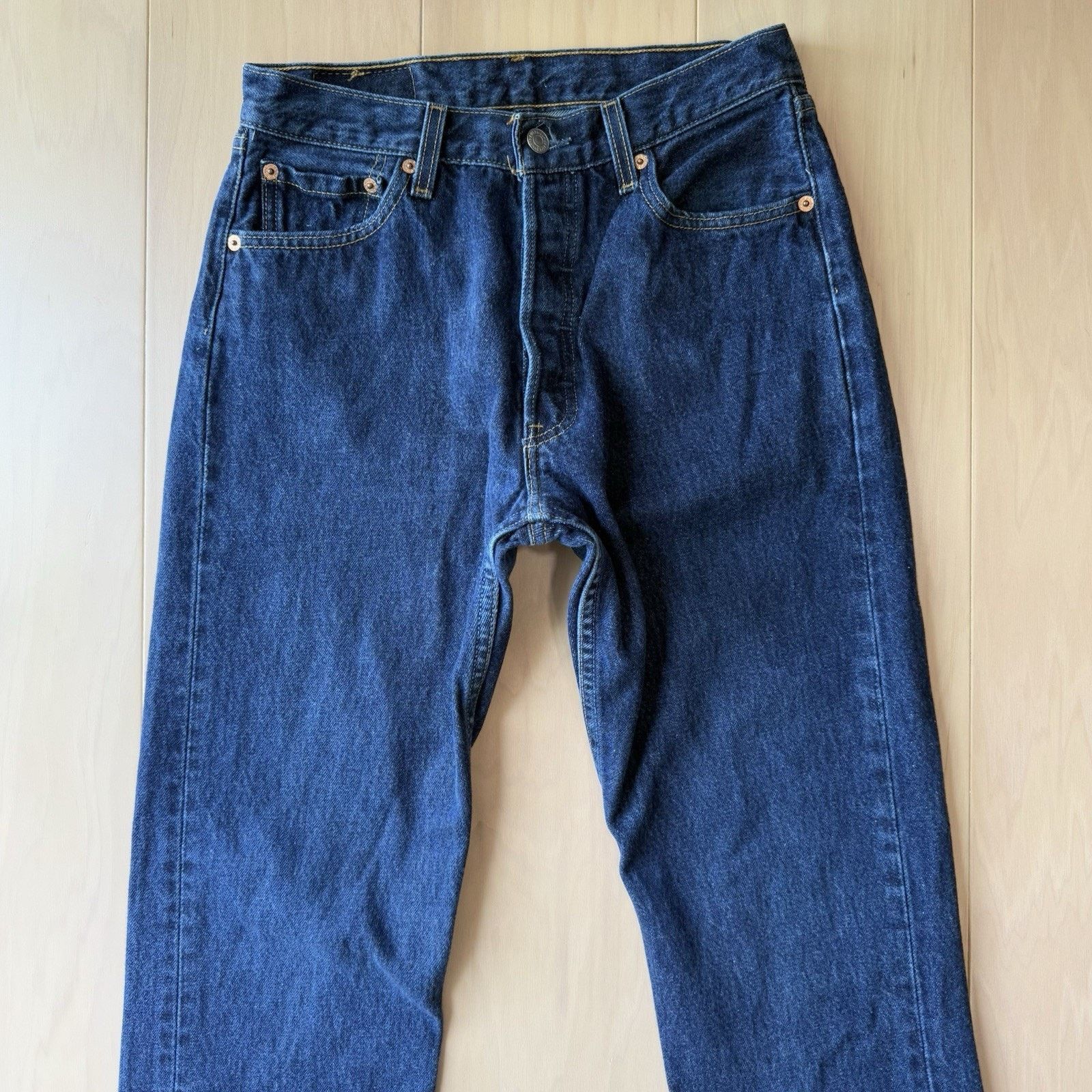 Levi's × Vintage Vintage Levis 501 Jeans 28 Blue 90s Dark Wash Made in USA Size US 28 / EU 44 - 3 Thumbnail