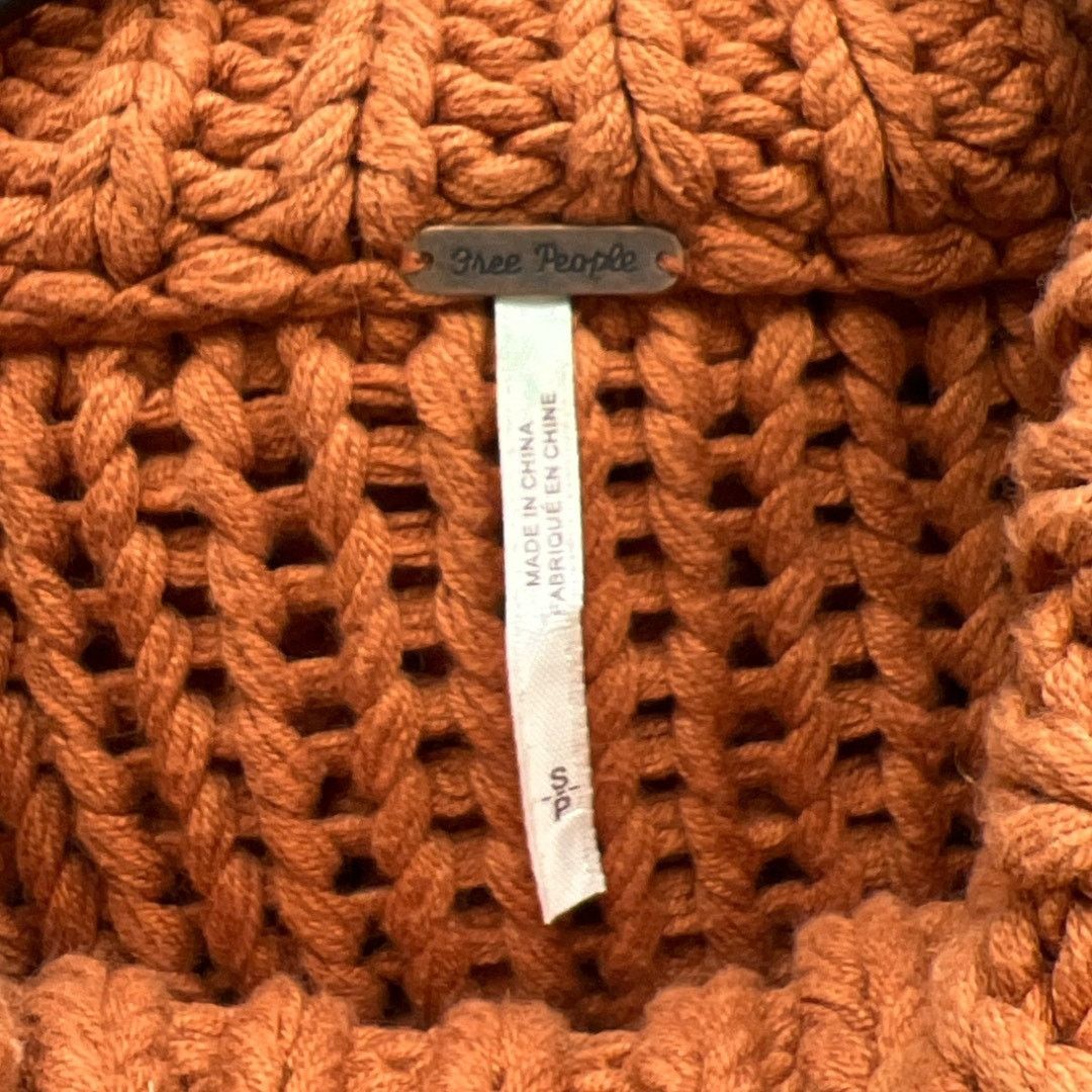Free People FREE PEOPLE Orange Acrylic Chunky Knit Pullover Sweater, S Size S / US 4 / IT 40 - 5 Thumbnail