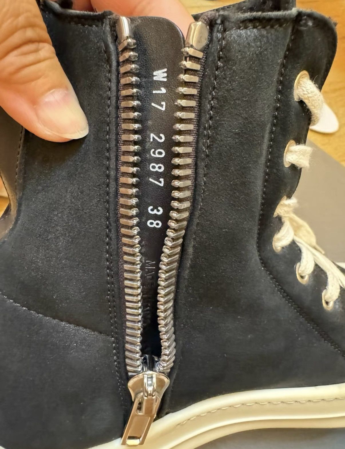 Rick Owens Rick Owens High-Top Shearling "Converse-Style" Sneakers Size US 6.5 / EU 39-40 - 7 Thumbnail