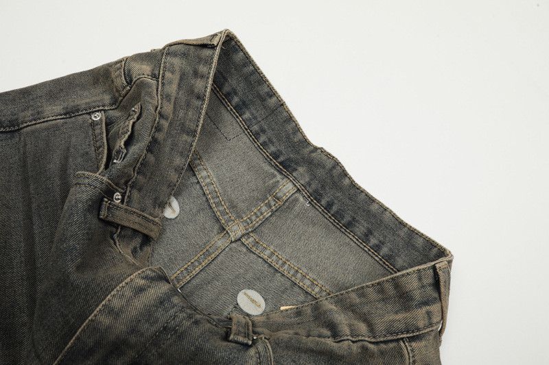 Vintage American retro high street washed straight leg jeans Size US 32 / EU 48 - 4 Thumbnail