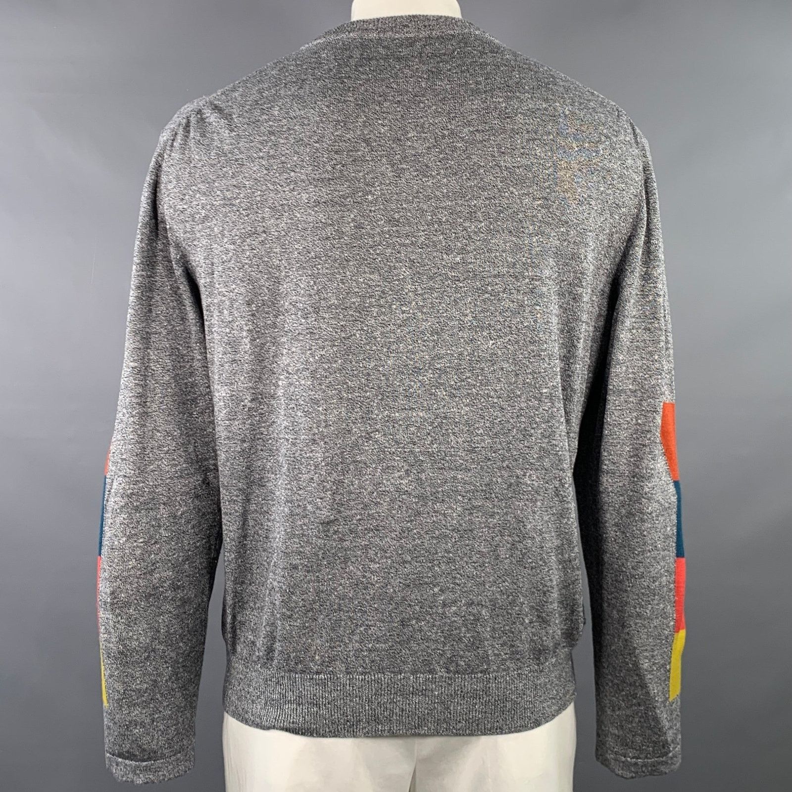 Paul Smith Size L Heather Grey Multi Color Color Block Cotton Wool Crew Size US L / EU 52-54 / 3 - 3 Thumbnail