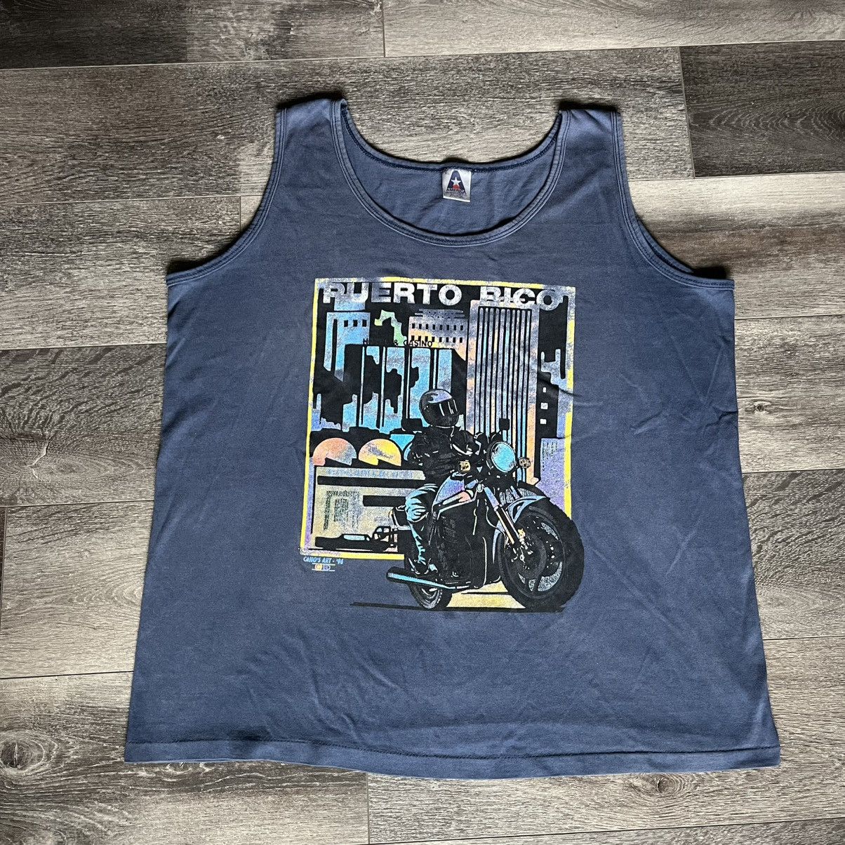 Band Tees × Vintage Vintage 90s Puerto Rico Cano’s Art Night Life Logo Tank Top Size US XL / EU 56 / 4 - 1 Thumbnail