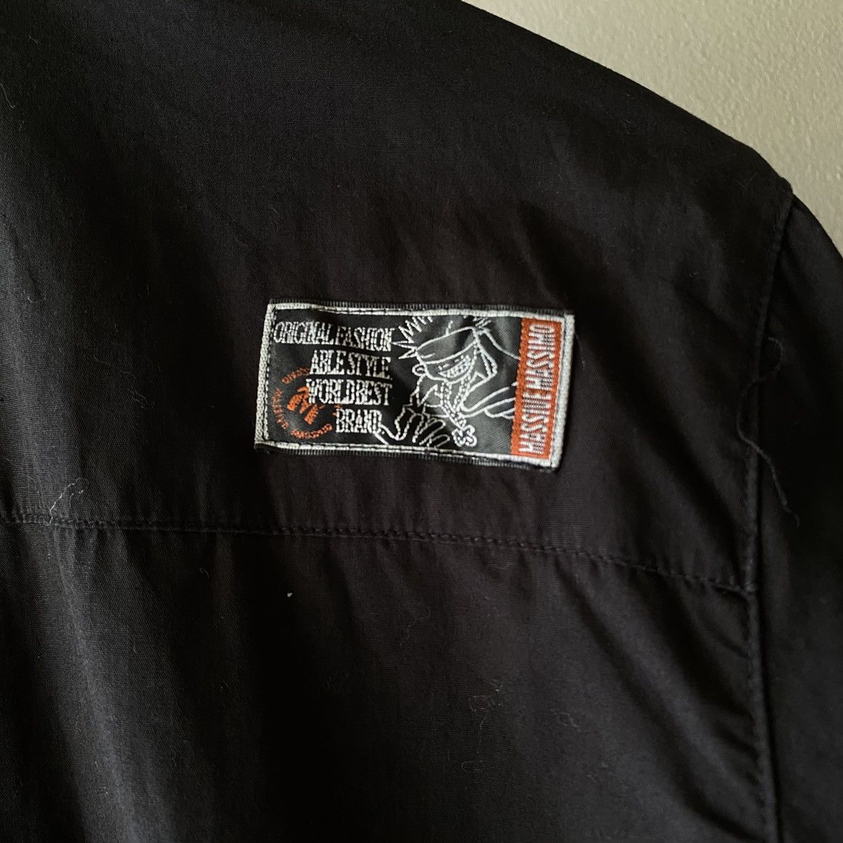 Japanese Brand × Massimo Osti MASSIVE MASSIMO Y2K PUNK Black Sheer Graphic Shirt Size US M / EU 48-50 / 2 - 8 Thumbnail
