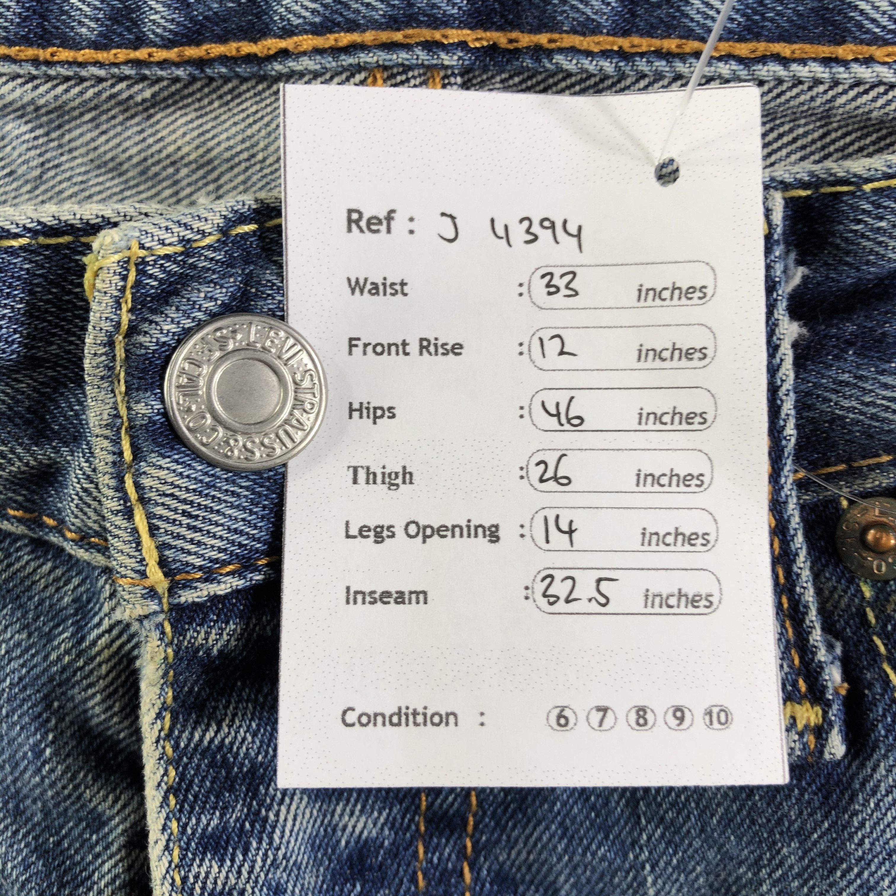 Levi's Vintage Blue Wash Levis 560 Jeans-J4394 Size US 33 - 11 Thumbnail